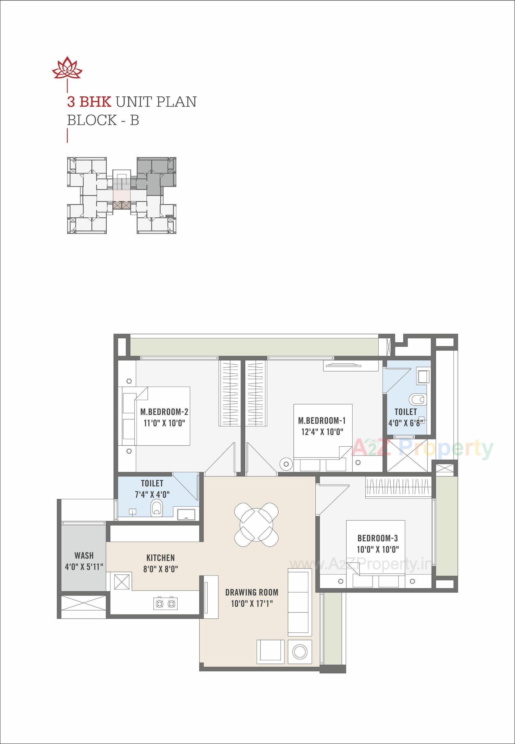 Layout of real estate project The Crest located at Chandkheda, Ahmedabad, Gujarat