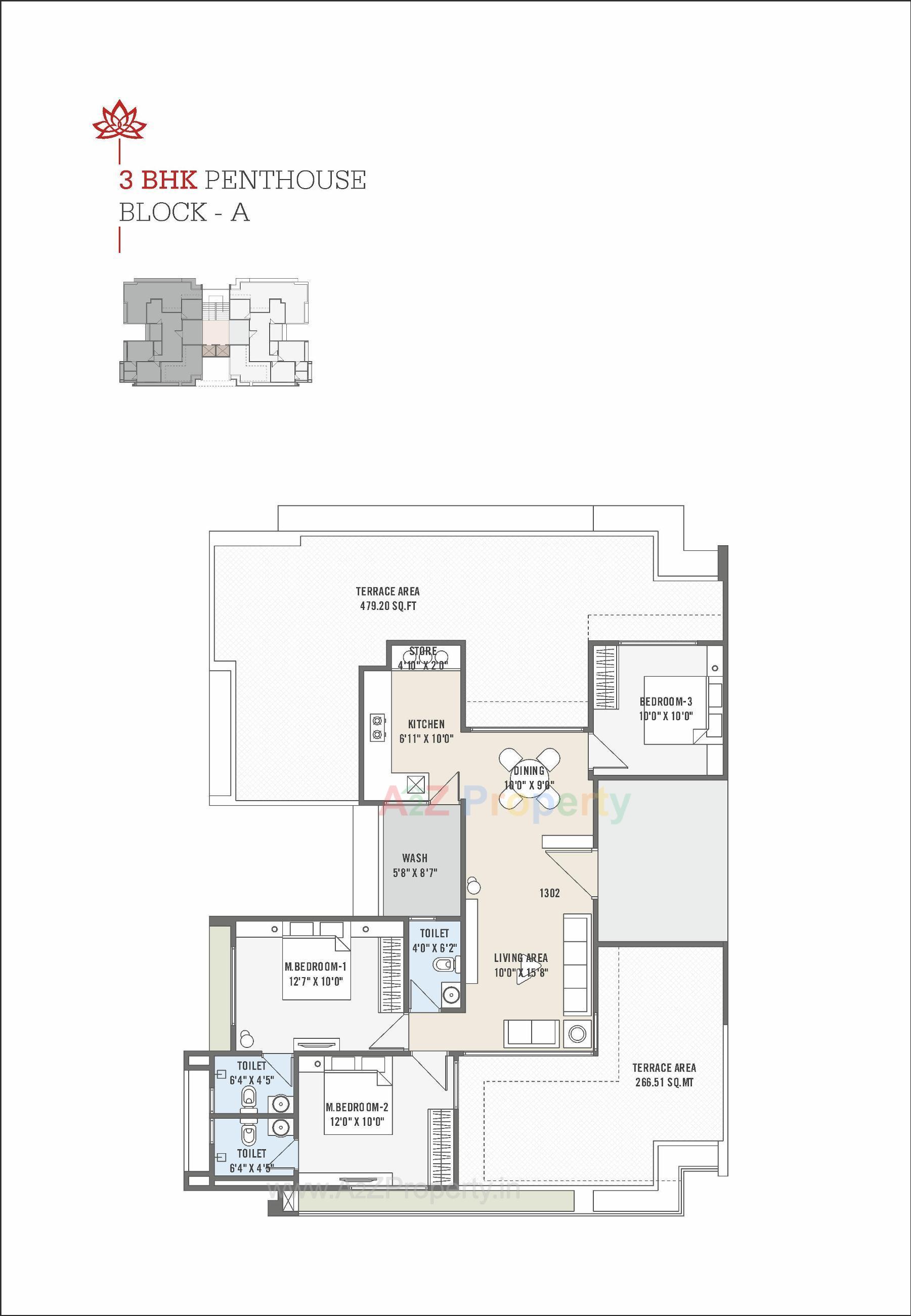 Layout of real estate project The Crest located at Chandkheda, Ahmedabad, Gujarat