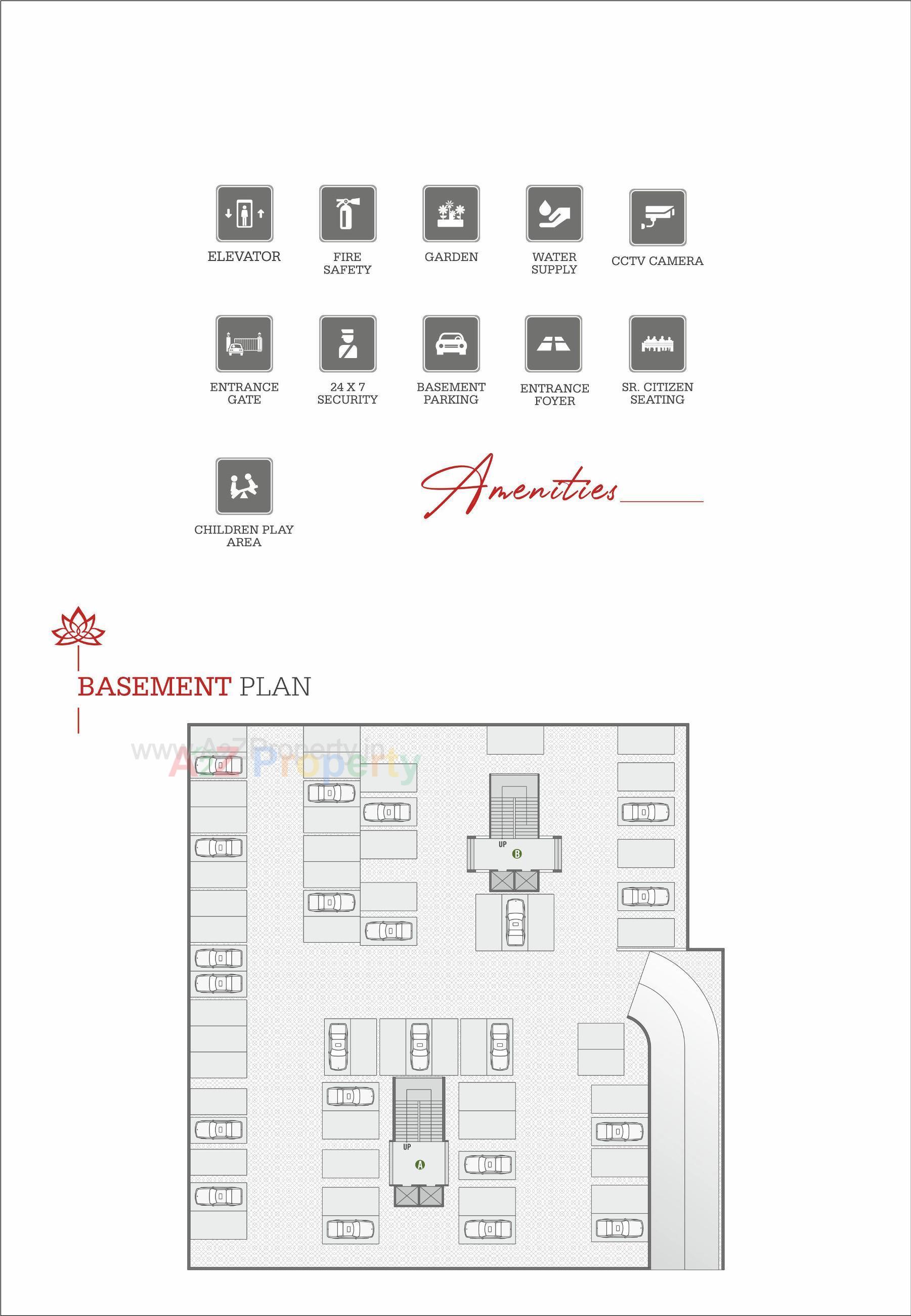 Layout of real estate project The Crest located at Chandkheda, Ahmedabad, Gujarat