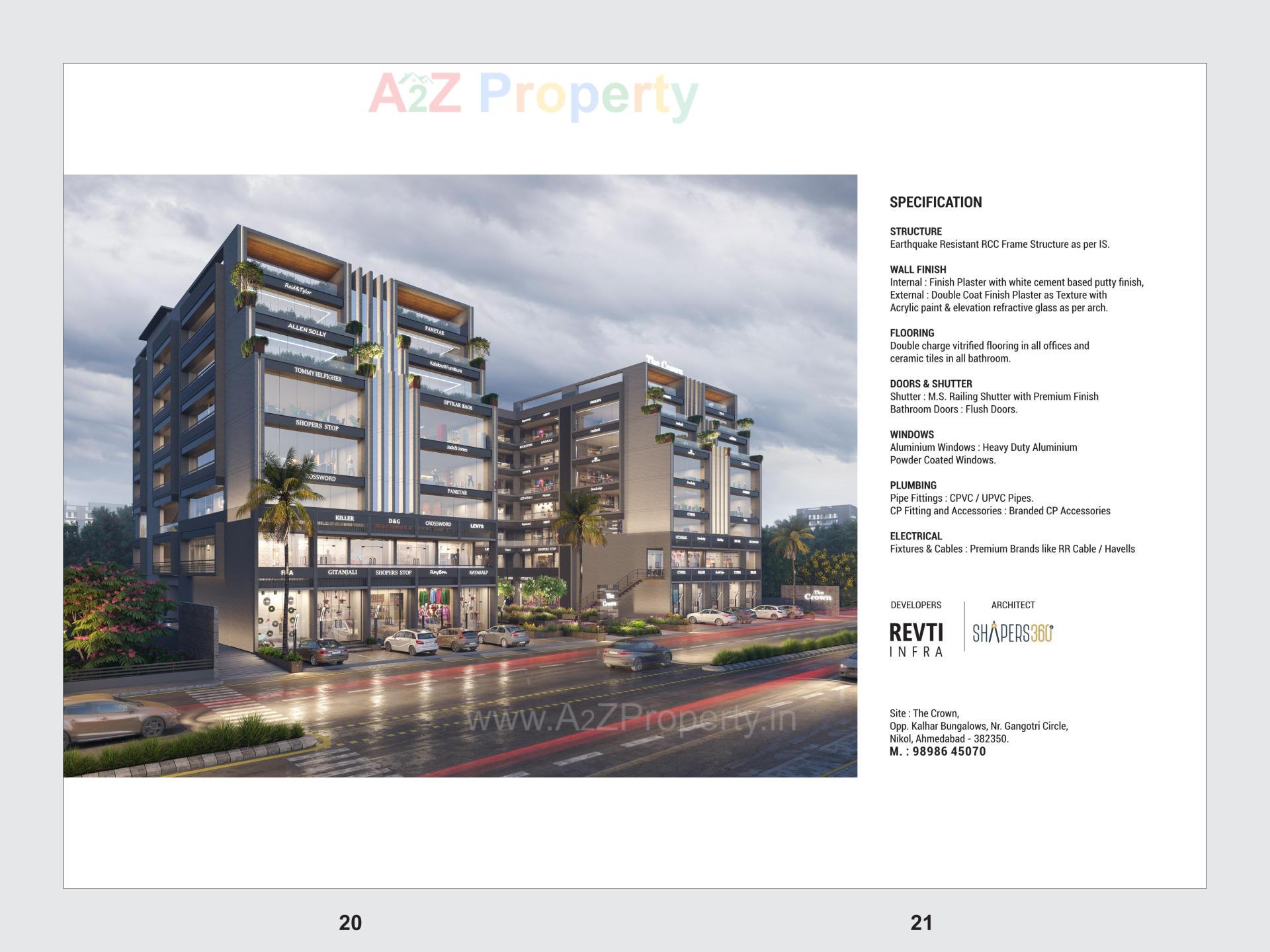 3D Elevation of real estate project The Crown located at Nikol, Ahmedabad, Gujarat