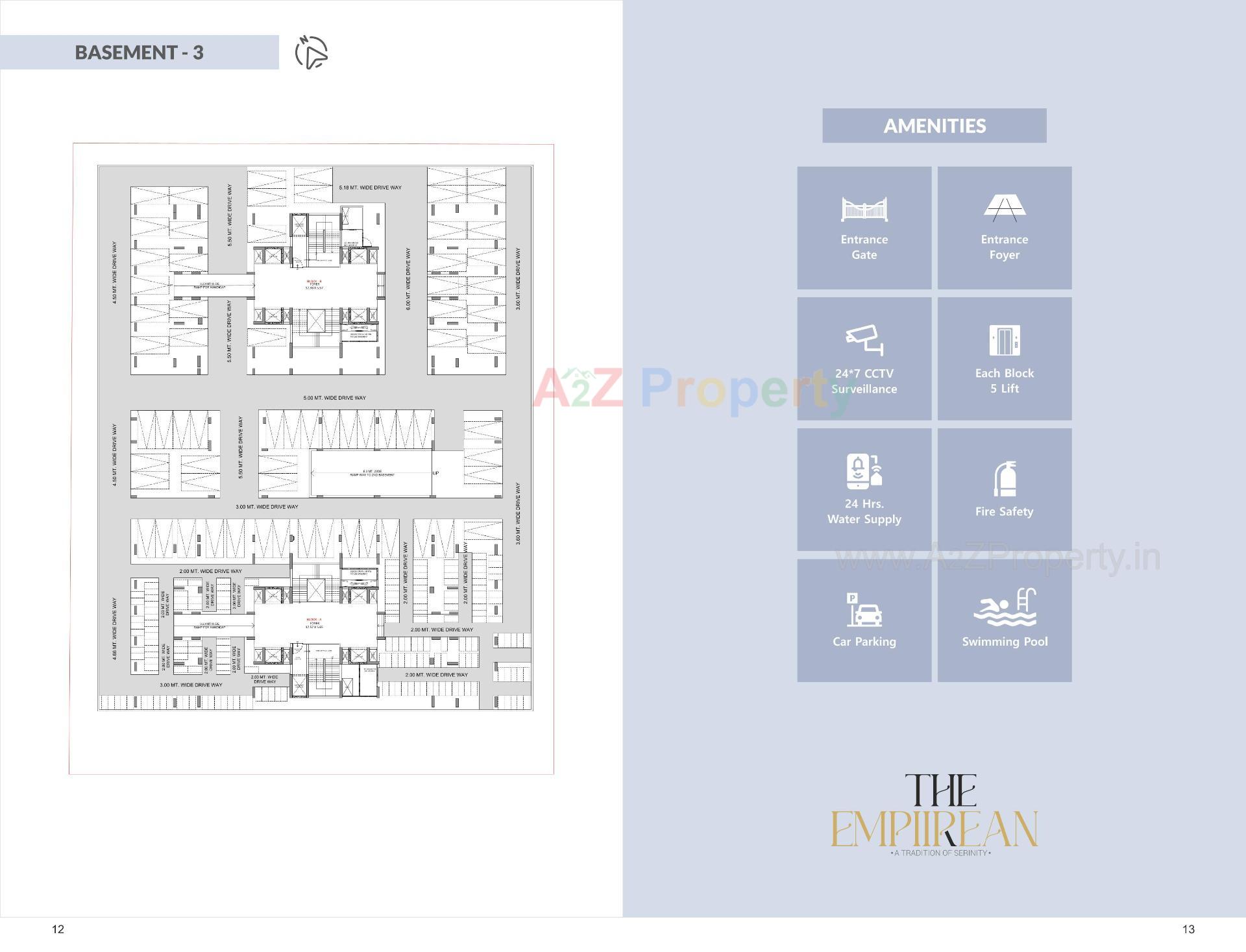 Layout of real estate project The Empiirean located at Ahmedabad, Ahmedabad, Gujarat