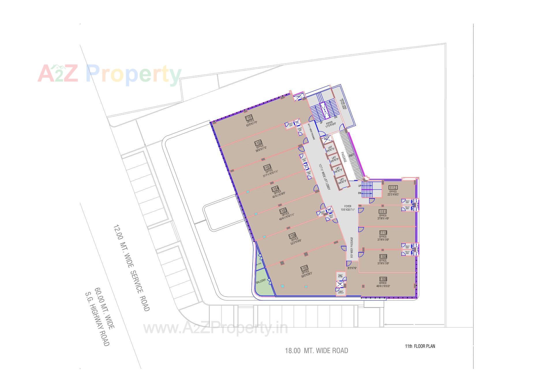 Layout of real estate project The Empire located at Sola, Ahmedabad, Gujarat