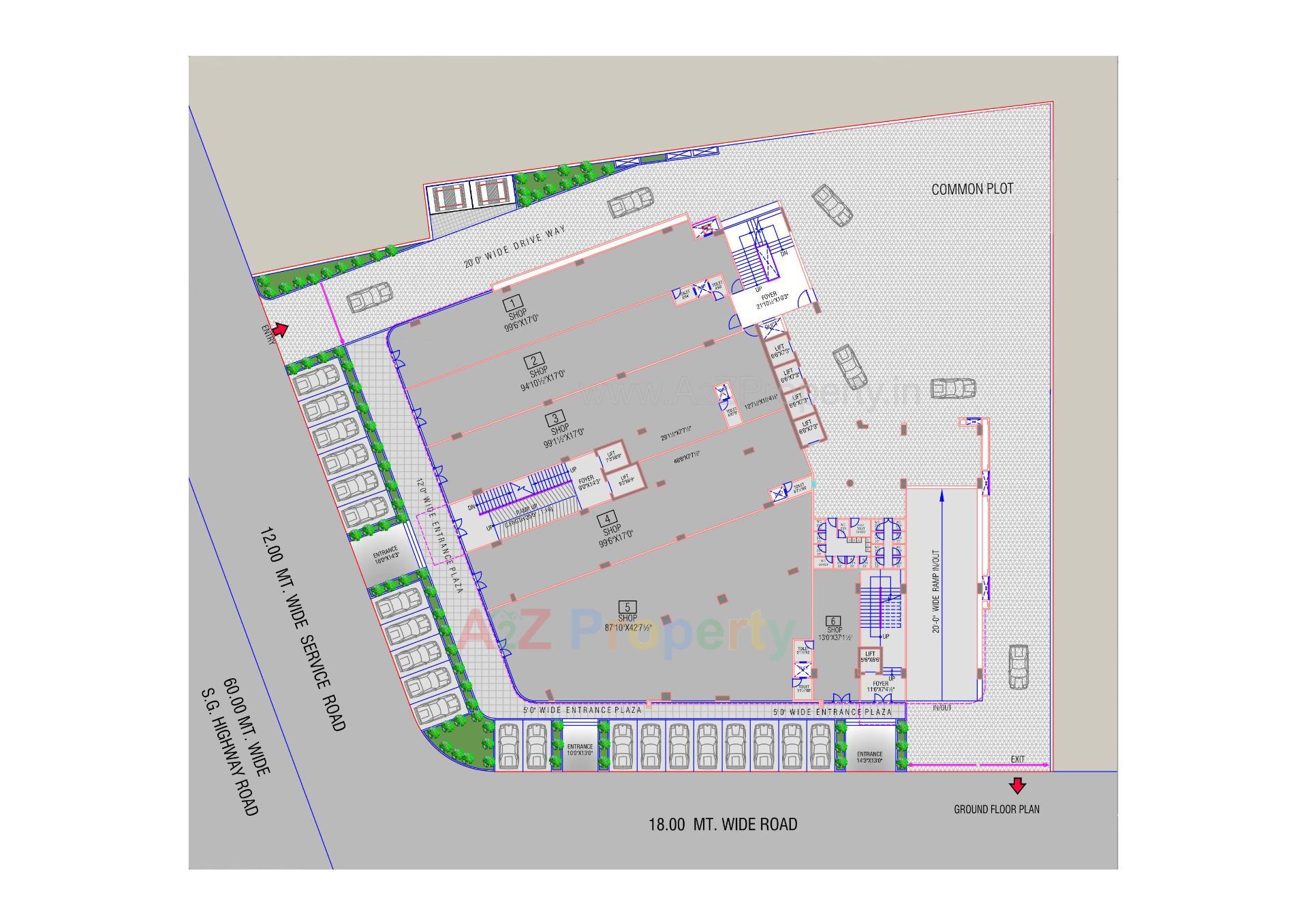 Layout of real estate project The Empire located at Sola, Ahmedabad, Gujarat