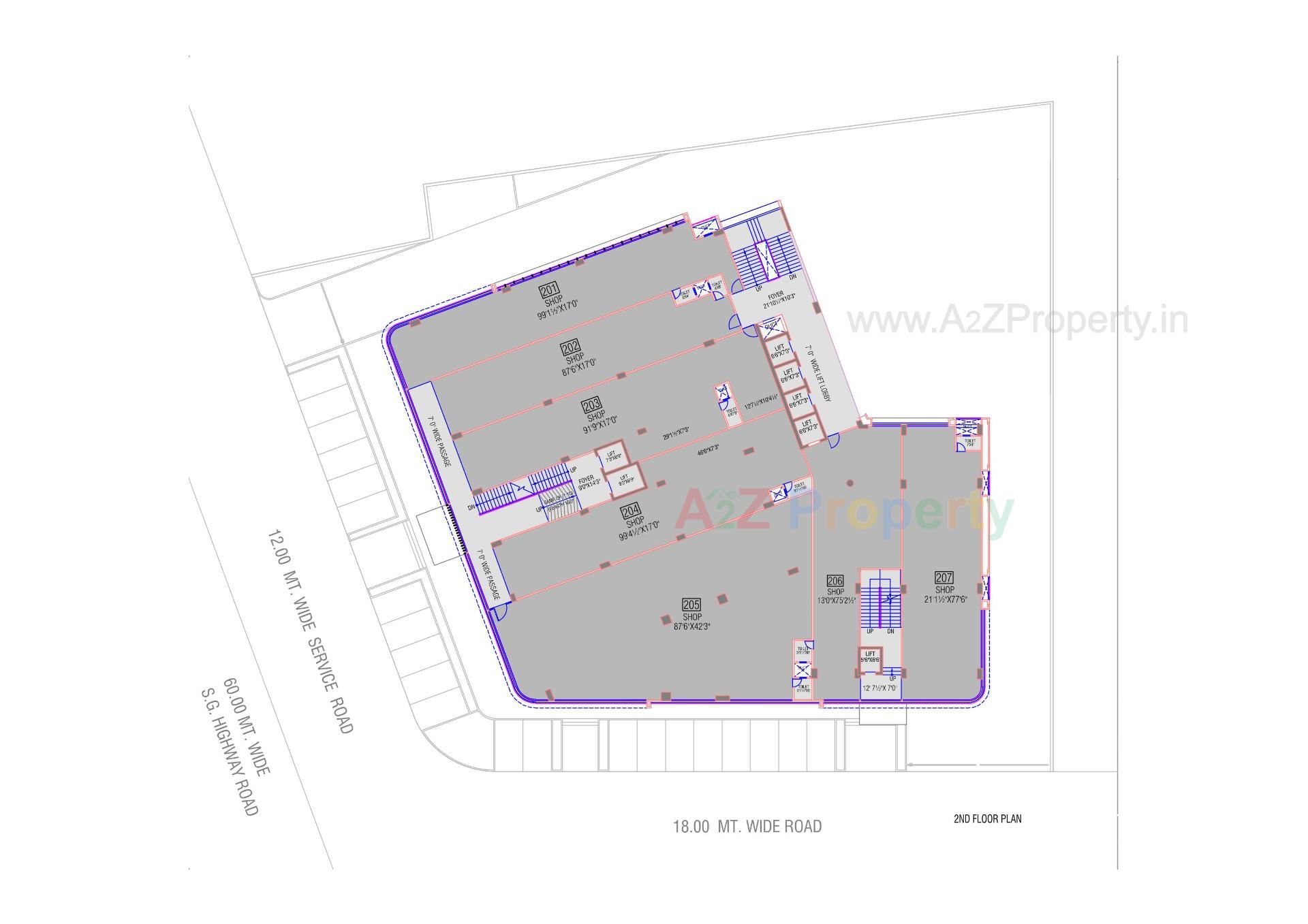 Layout of real estate project The Empire located at Sola, Ahmedabad, Gujarat