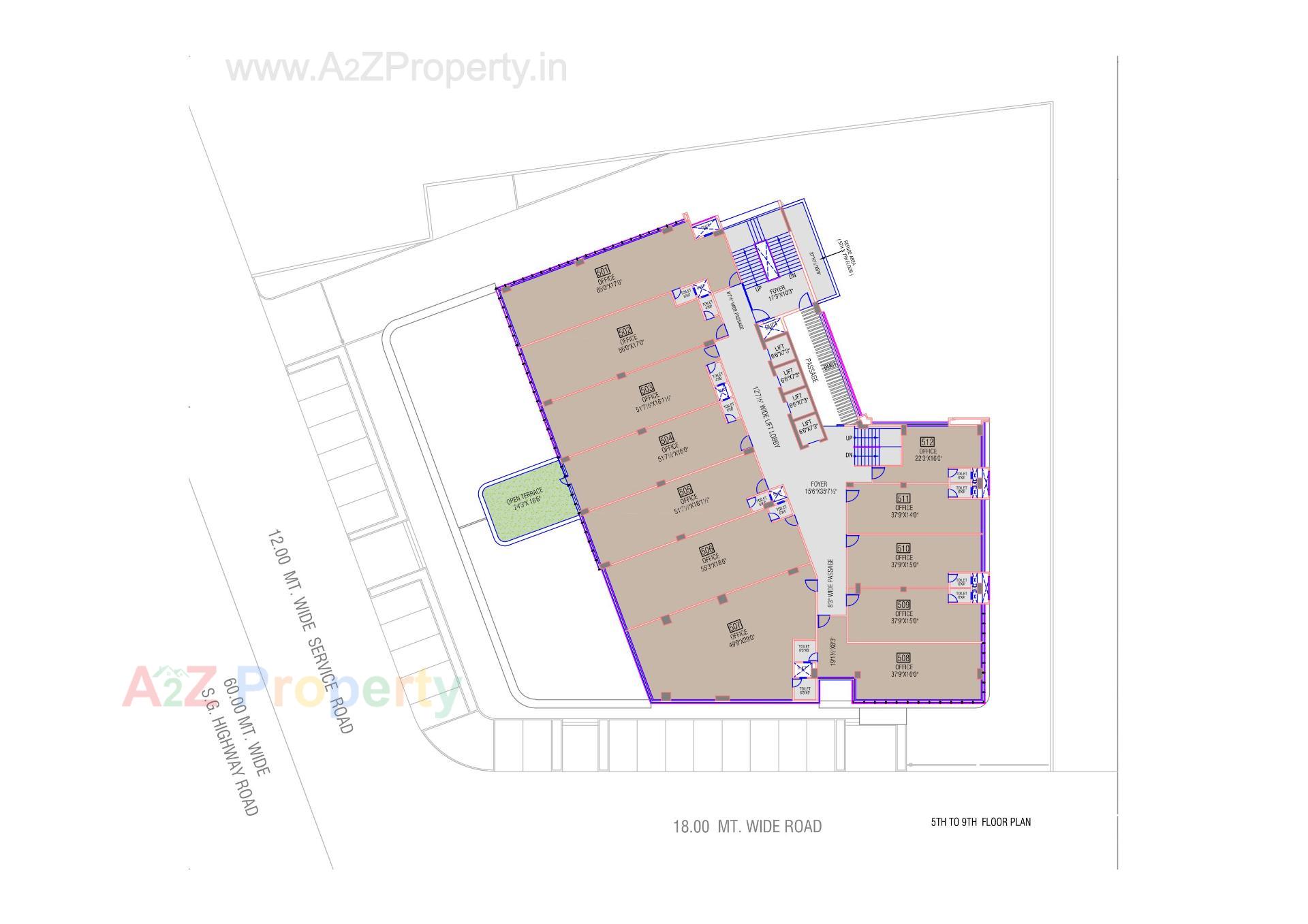 Layout of real estate project The Empire located at Sola, Ahmedabad, Gujarat