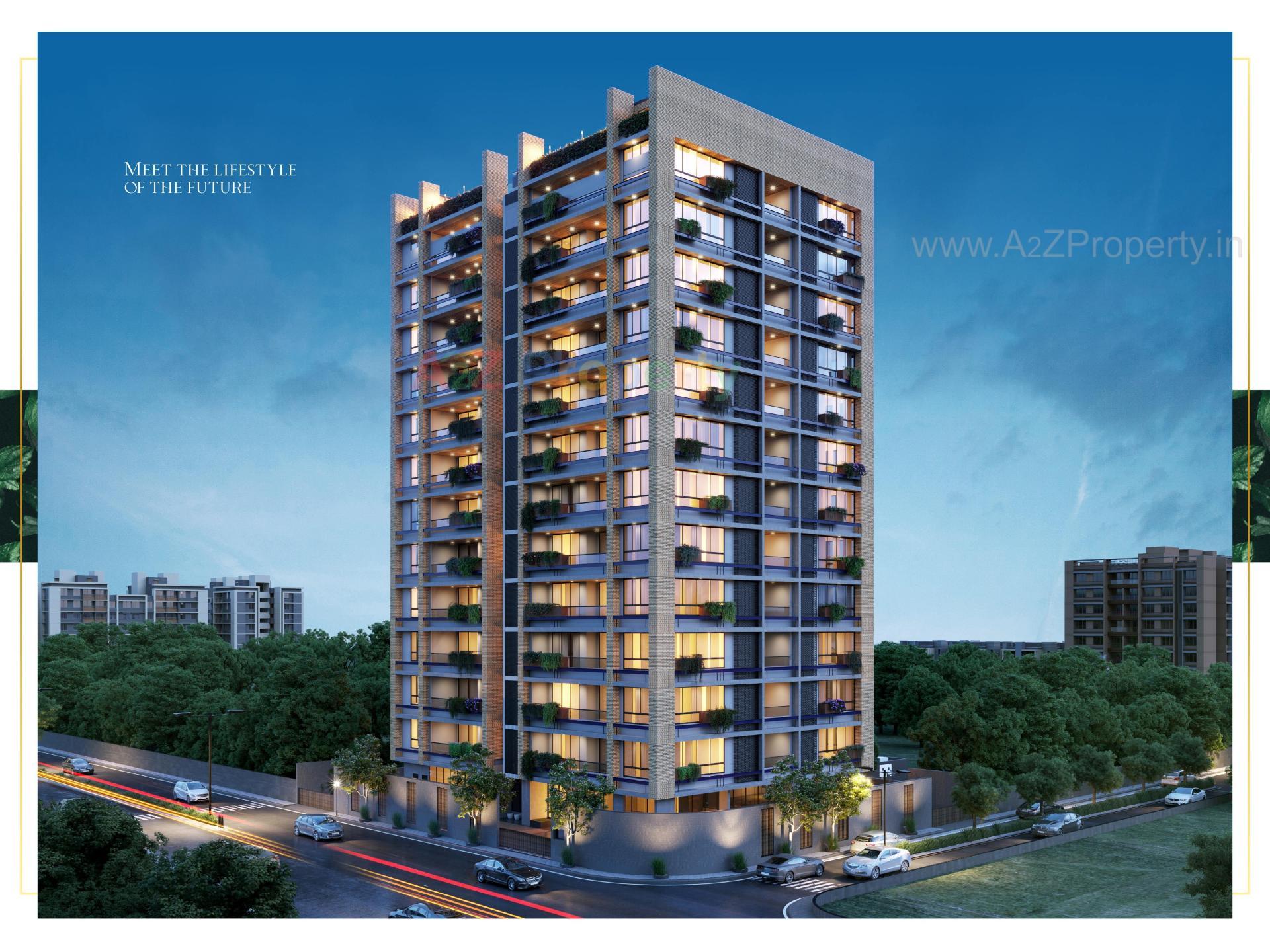 3D Elevation of real estate project The Empyrean located at Shilaj, Ahmedabad, Gujarat