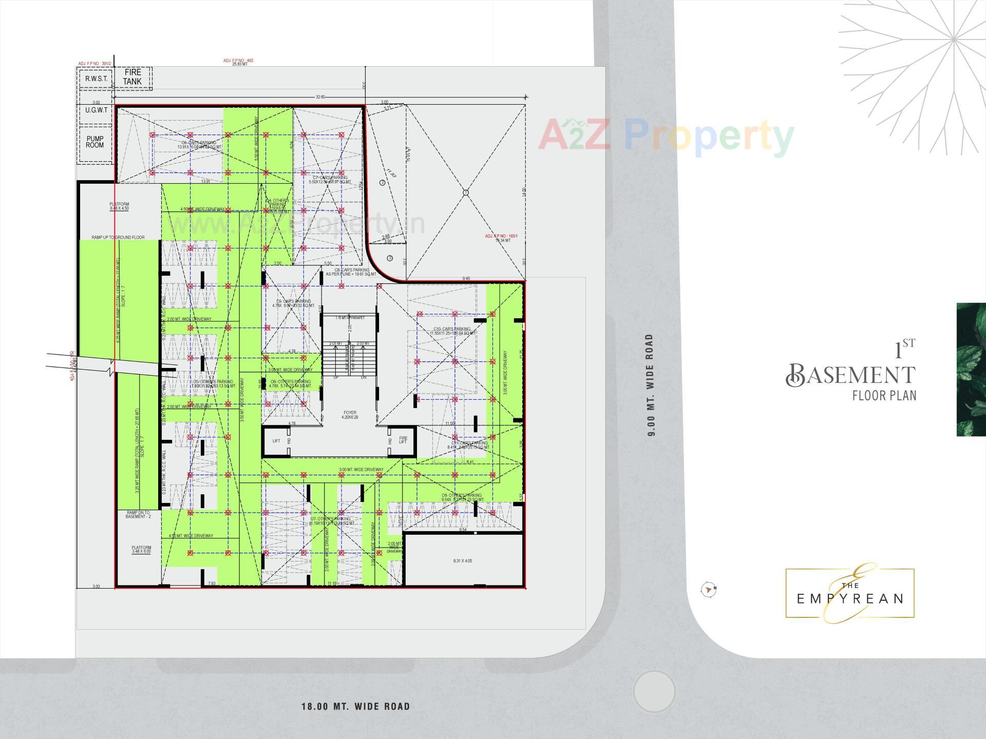 Layout of real estate project The Empyrean located at Shilaj, Ahmedabad, Gujarat