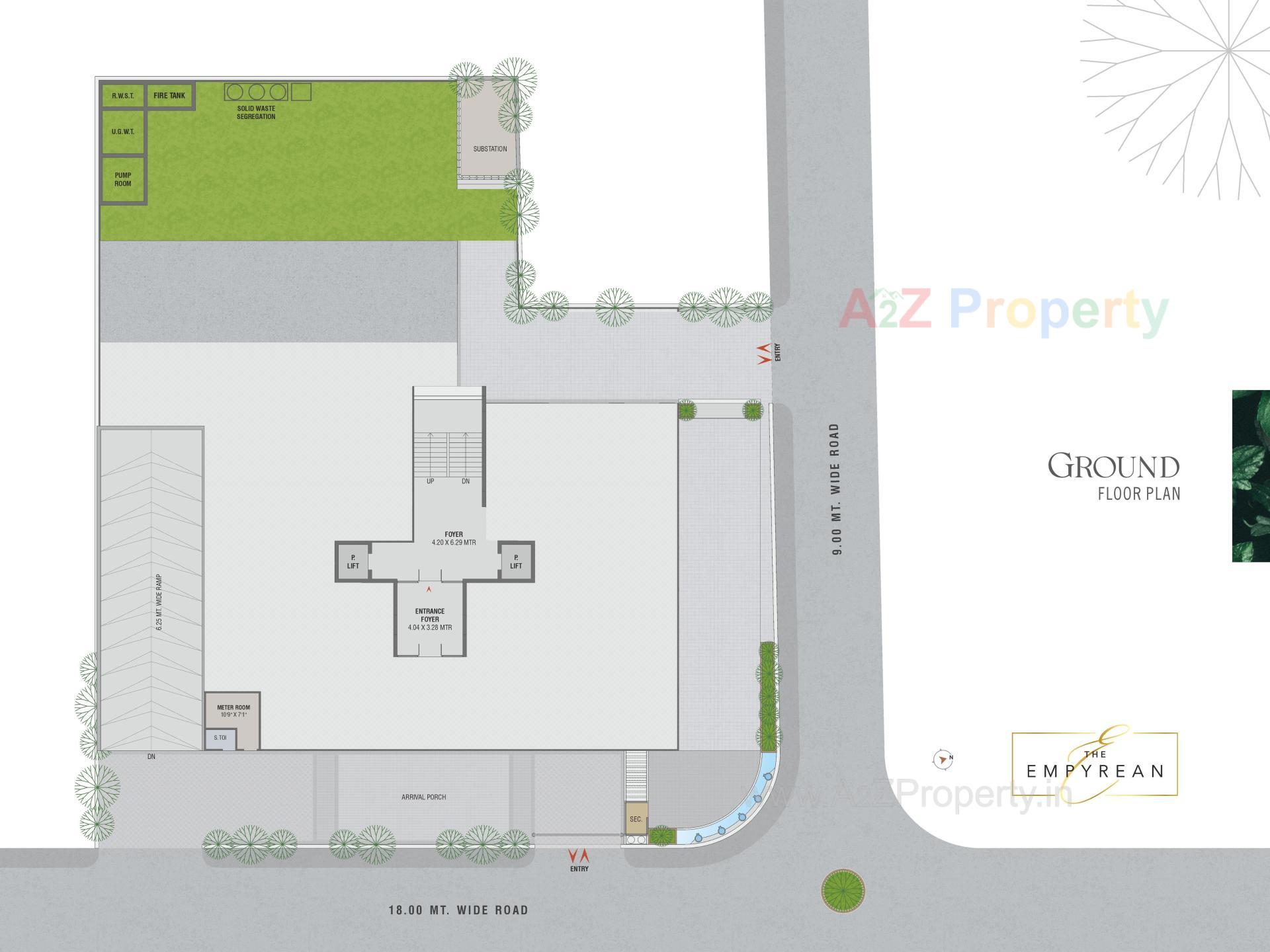 Layout of real estate project The Empyrean located at Shilaj, Ahmedabad, Gujarat