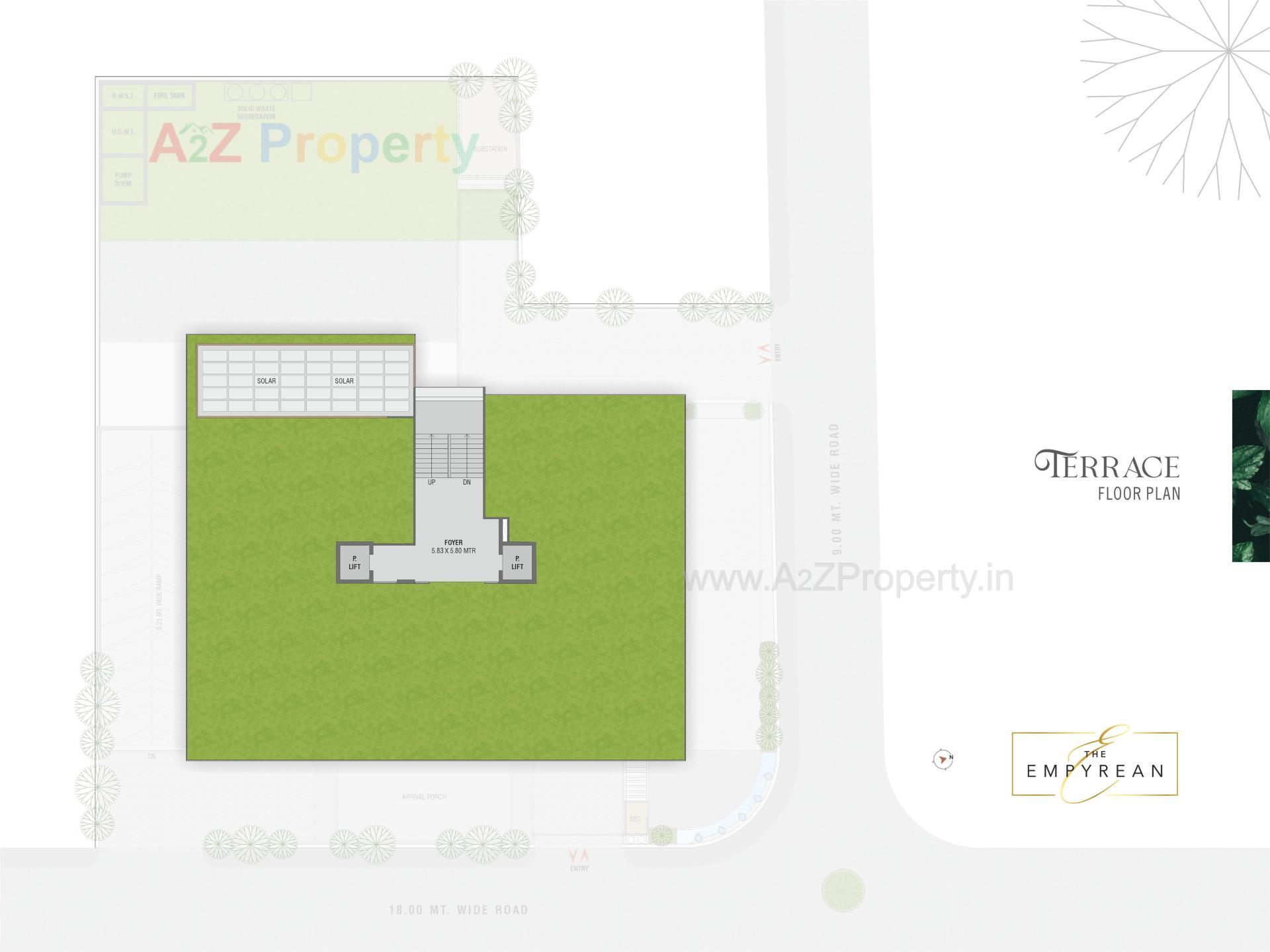 Layout of real estate project The Empyrean located at Shilaj, Ahmedabad, Gujarat
