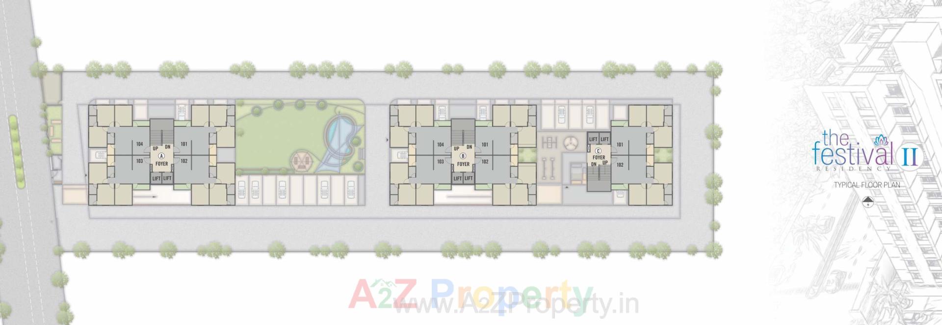 Layout of real estate project The Festival Residency located at Khoraj, Ahmedabad, Gujarat