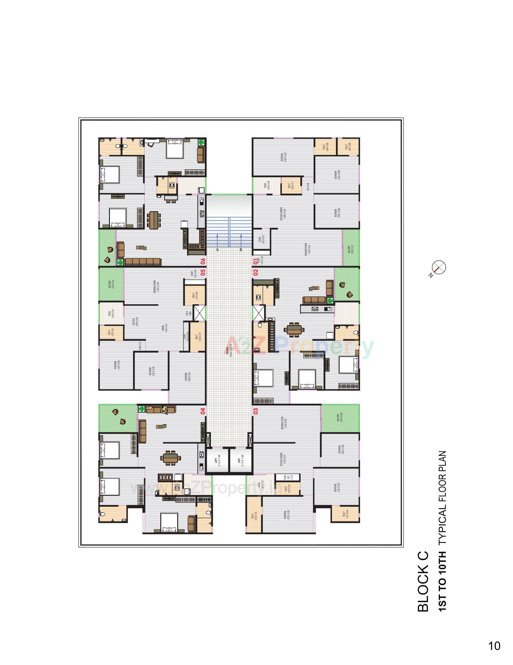 Layout of real estate project The located at Hanspura, Ahmedabad, Gujarat