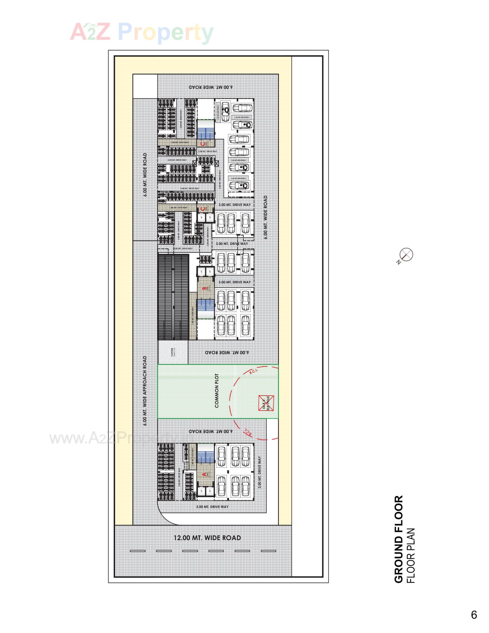 Layout of real estate project The located at Hanspura, Ahmedabad, Gujarat