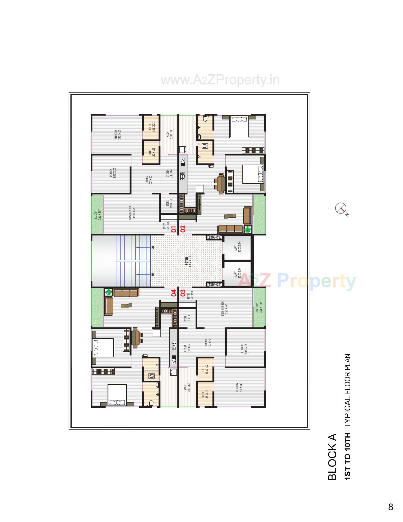 Layout of real estate project The located at Hanspura, Ahmedabad, Gujarat