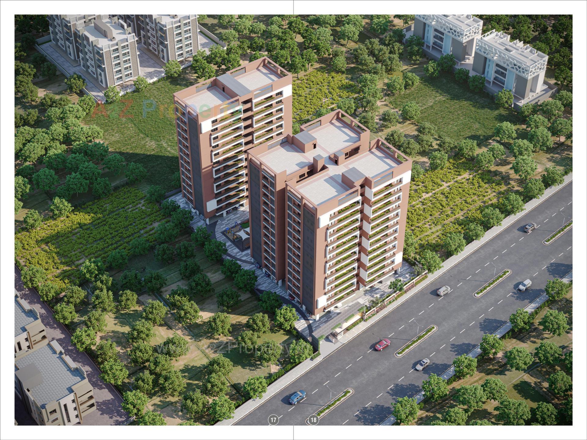 3D Elevation of real estate project The Fortune located at Hanshpura, Ahmedabad, Gujarat