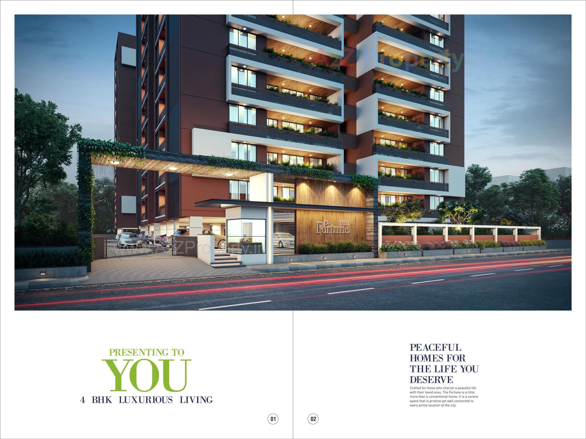 3D Elevation of real estate project The Fortune located at Hanshpura, Ahmedabad, Gujarat