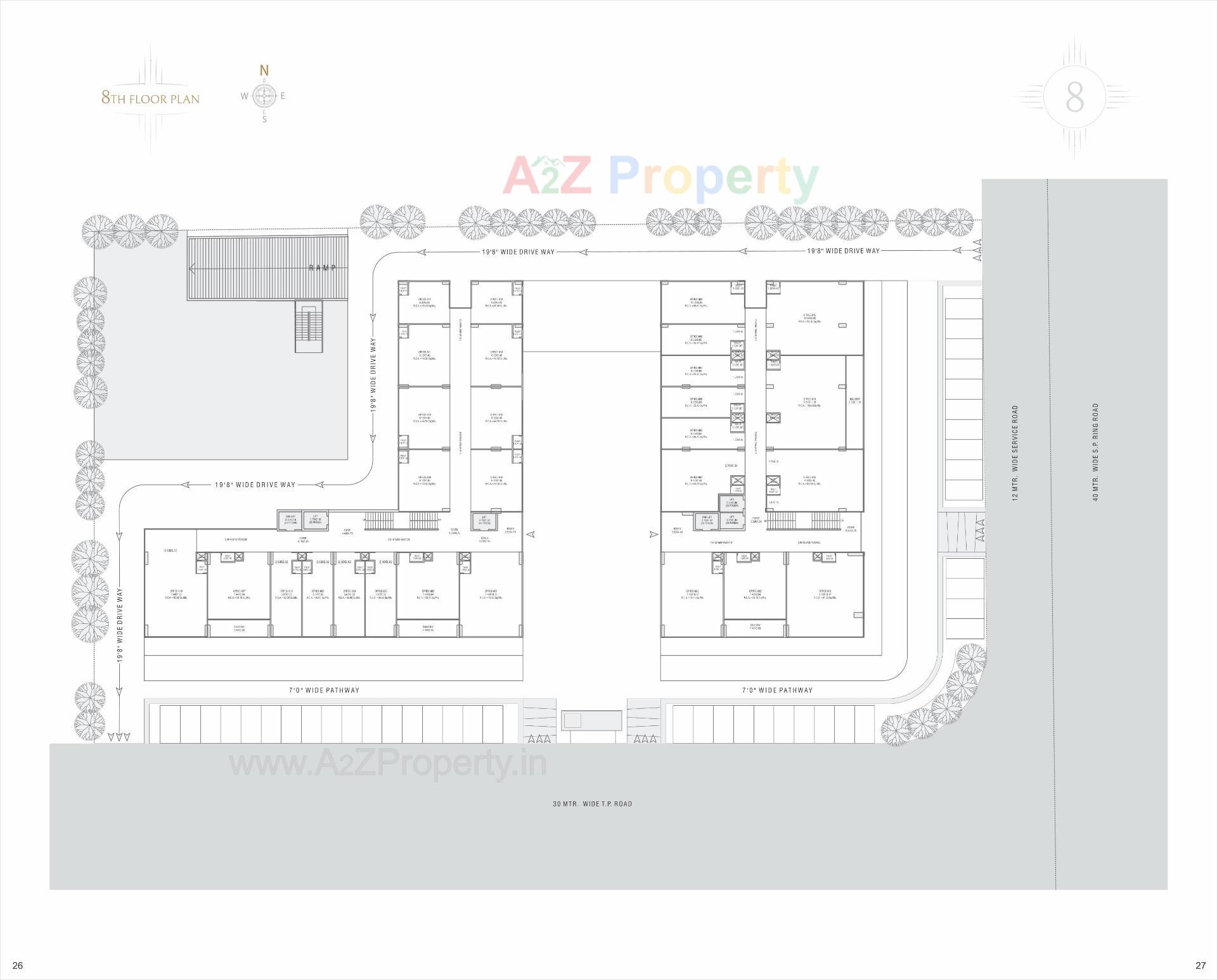 Layout of real estate project The Gateway located at Nikol, Ahmedabad, Gujarat