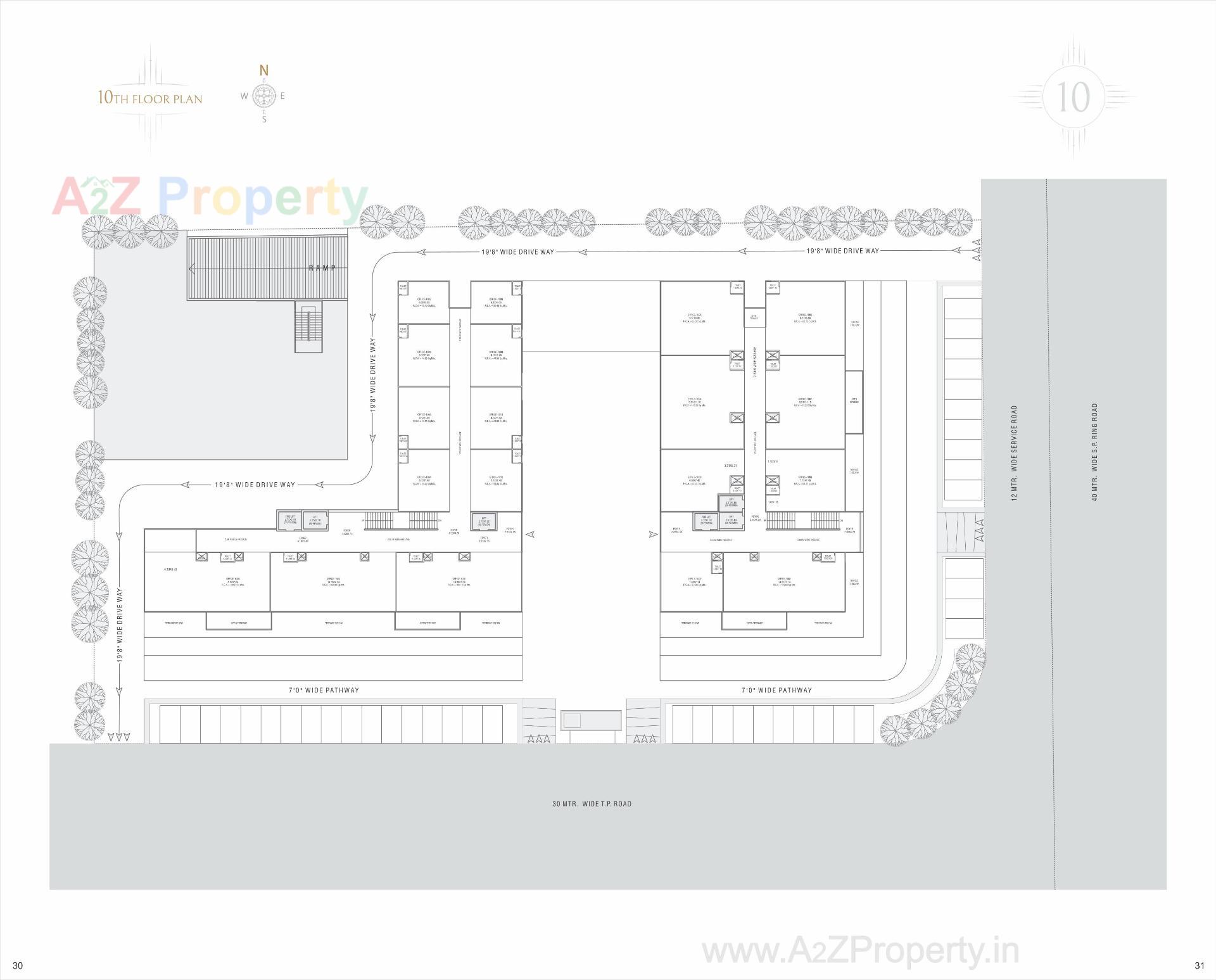 Layout of real estate project The Gateway located at Nikol, Ahmedabad, Gujarat