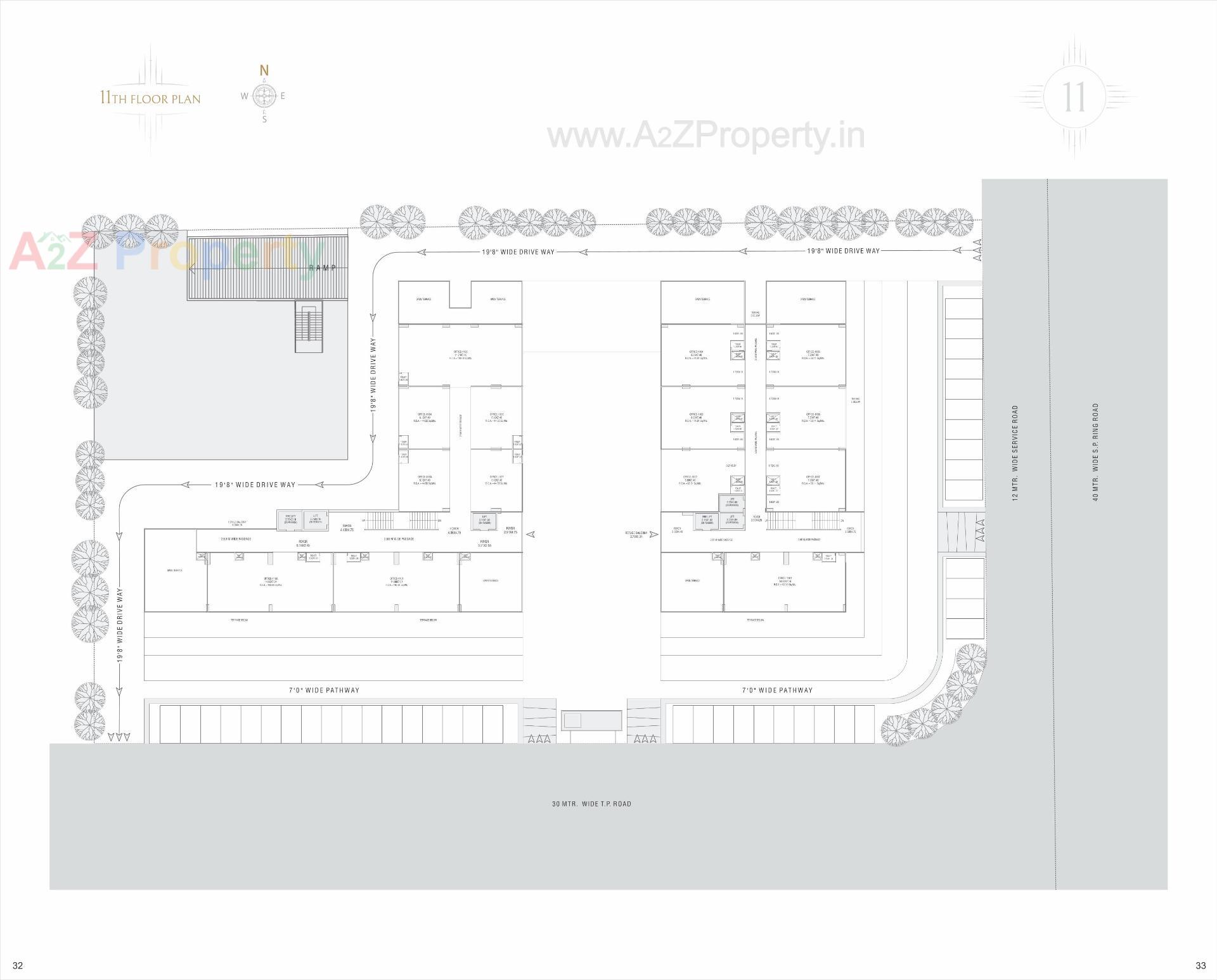 Layout of real estate project The Gateway located at Nikol, Ahmedabad, Gujarat