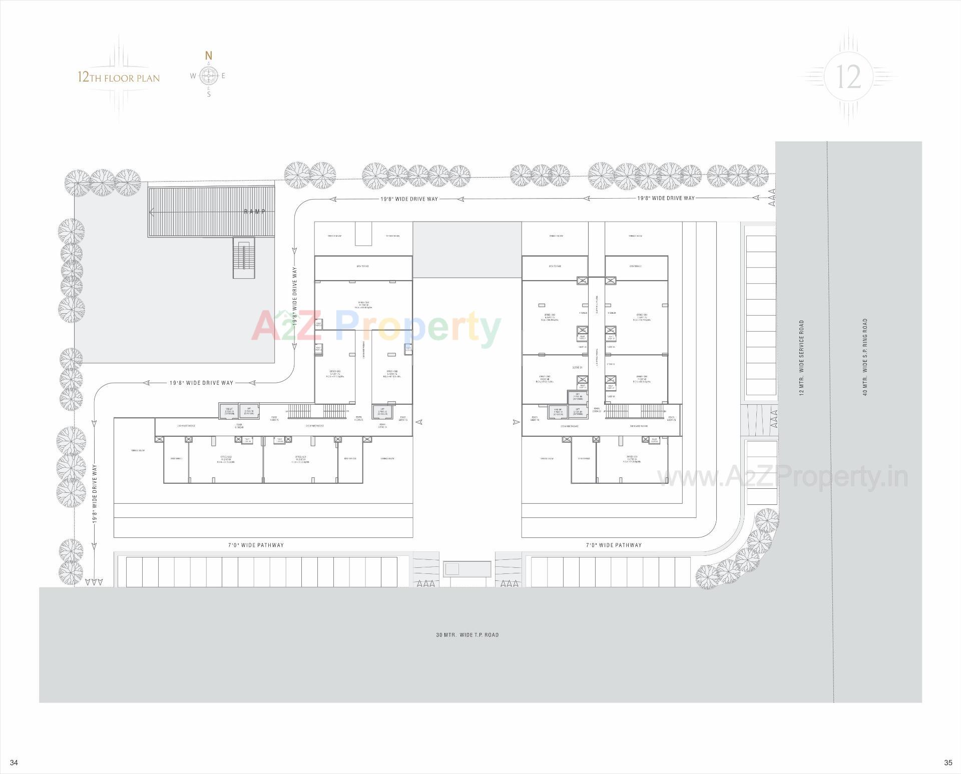 Layout of real estate project The Gateway located at Nikol, Ahmedabad, Gujarat