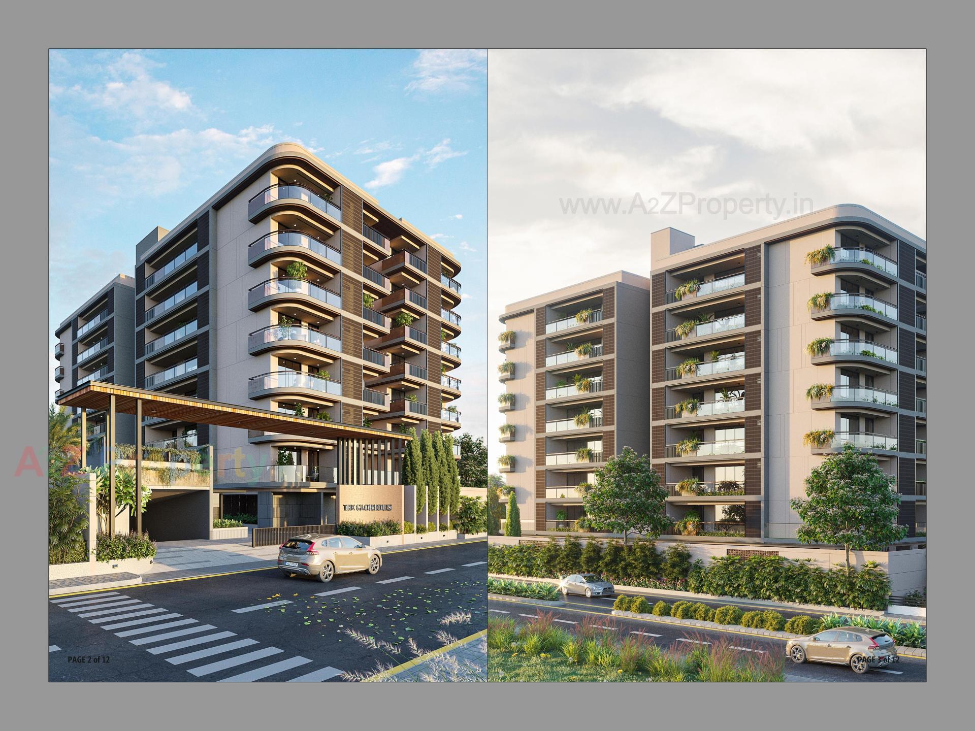 3D Elevation of real estate project The Glorious located at Nikol, Ahmedabad, Gujarat