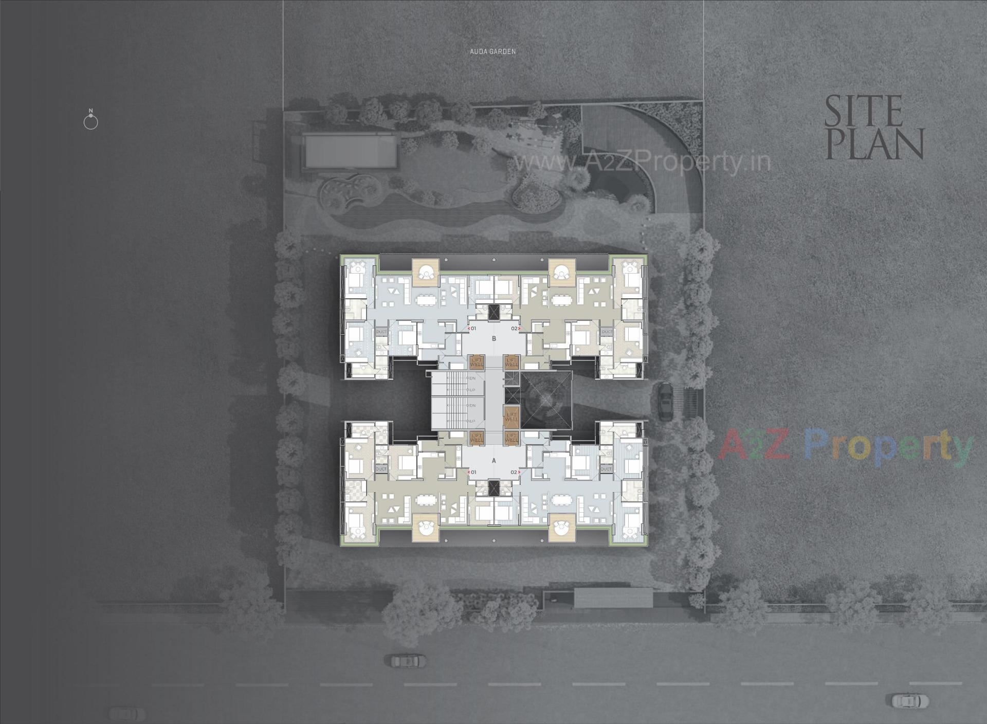 Layout of real estate project The Gold By Samor located at Hebatpur, Ahmedabad, Gujarat