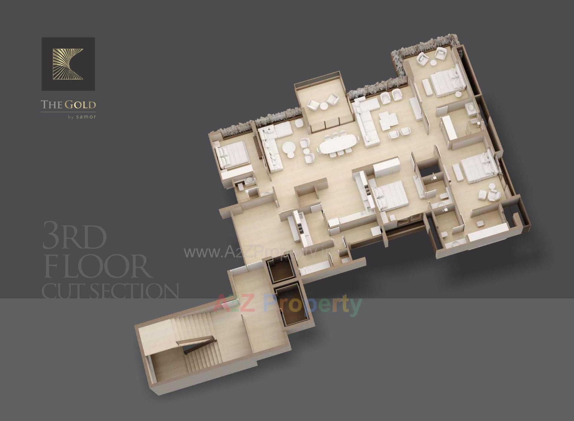 Layout of real estate project The Gold By Samor located at Hebatpur, Ahmedabad, Gujarat