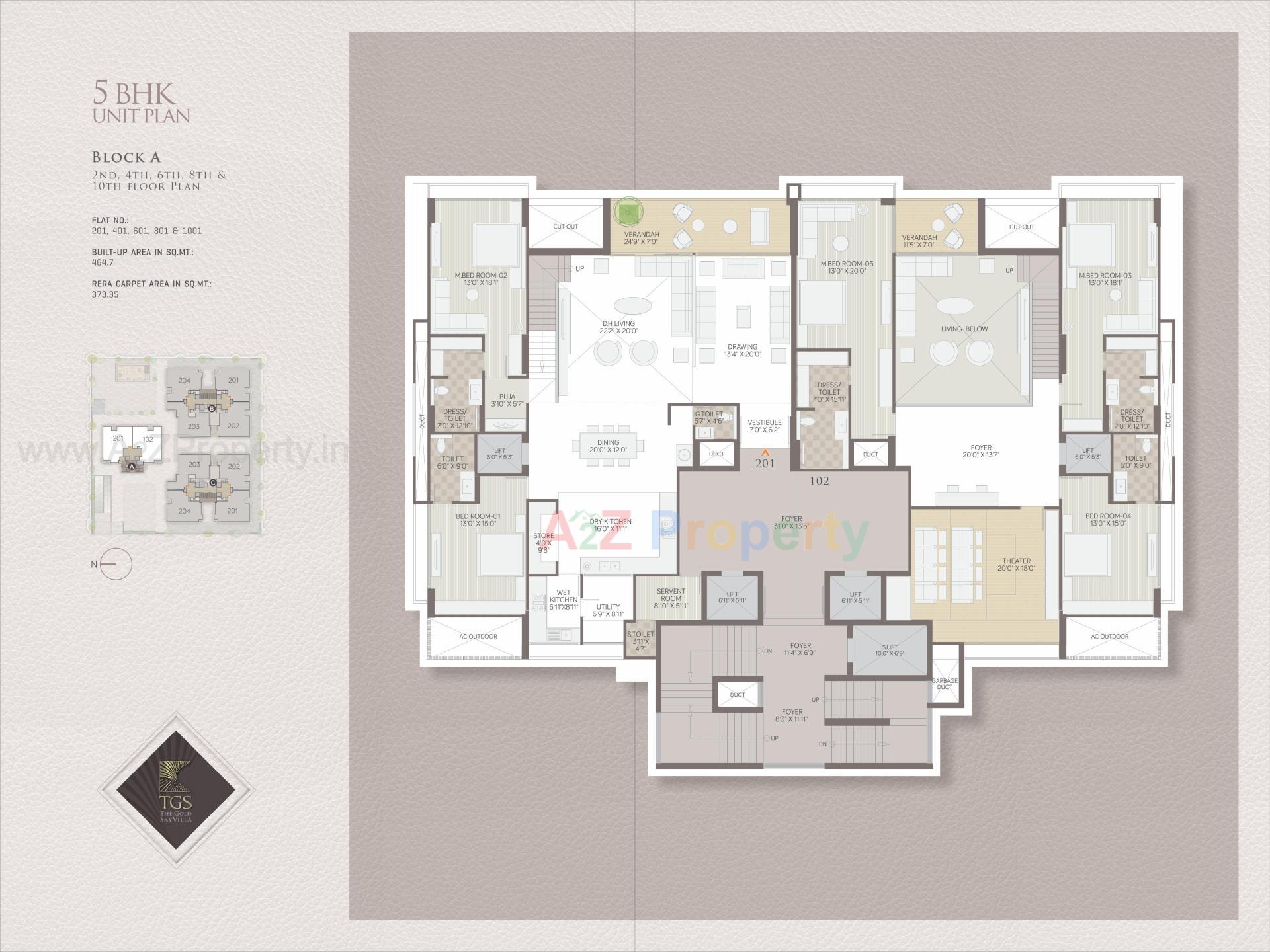 Layout of real estate project The Gold Sky Villa located at Bhadaj, Ahmedabad, Gujarat