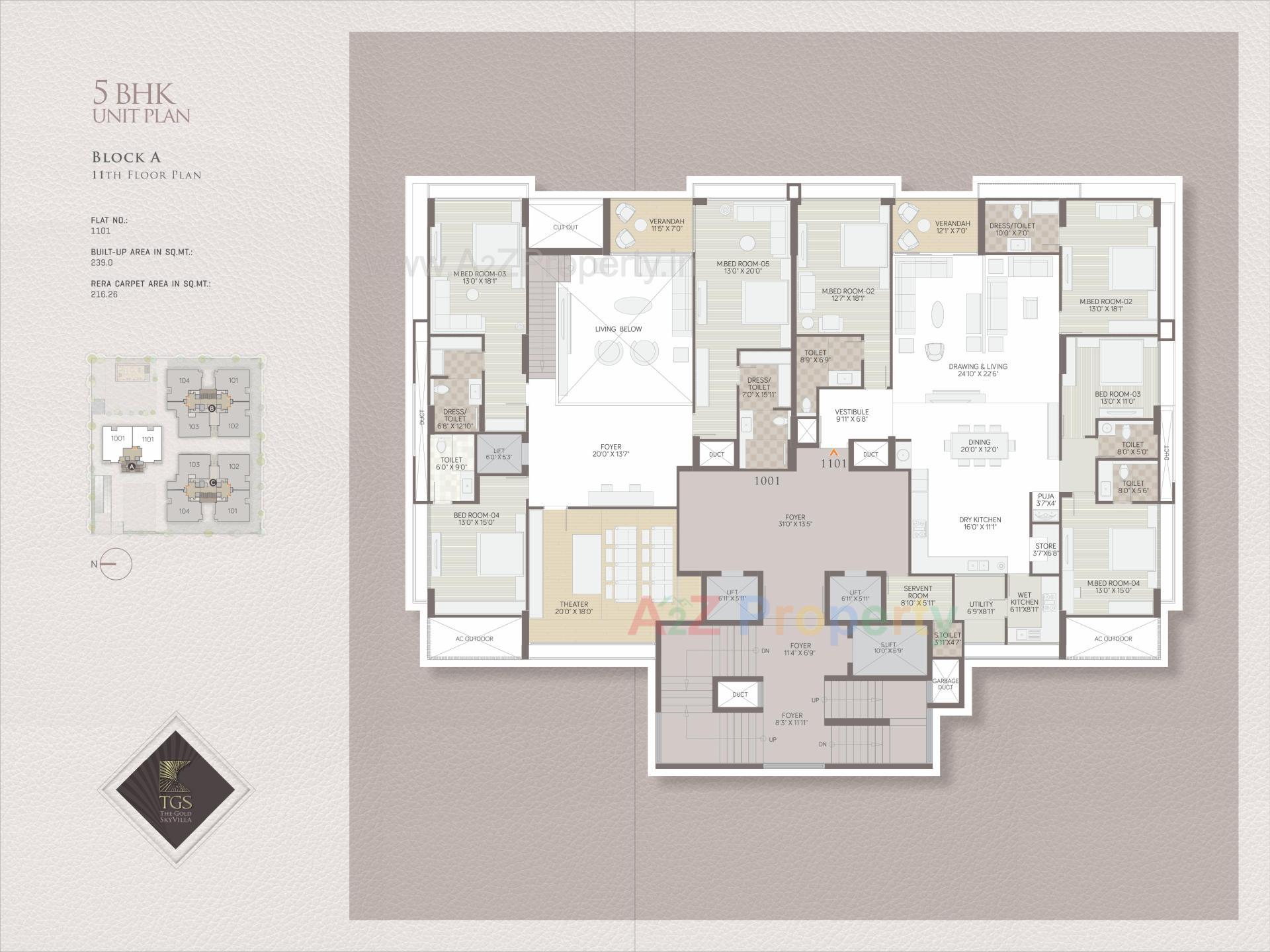 Layout of real estate project The Gold Sky Villa located at Bhadaj, Ahmedabad, Gujarat