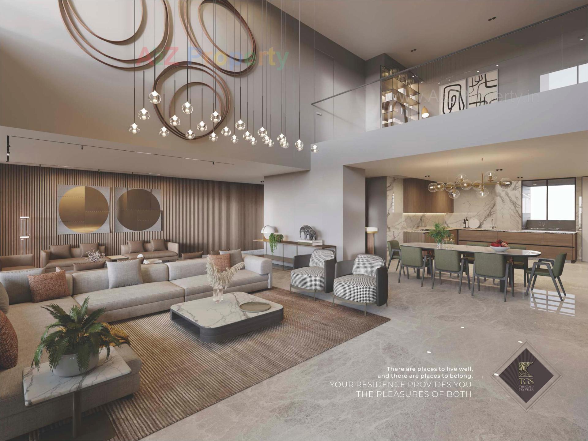 3D Elevation of real estate project The Gold Sky Villa located at Bhadaj, Ahmedabad, Gujarat