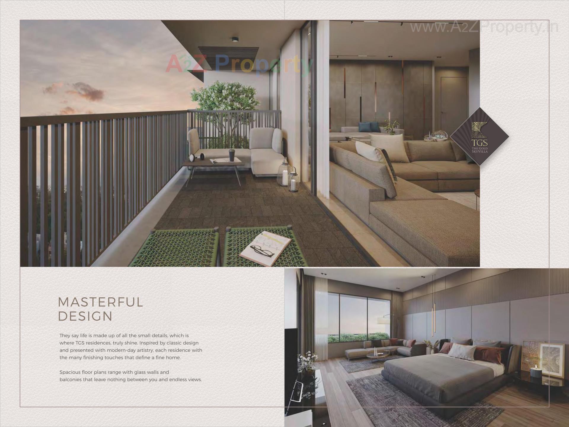 3D Elevation of real estate project The Gold Sky Villa located at Bhadaj, Ahmedabad, Gujarat