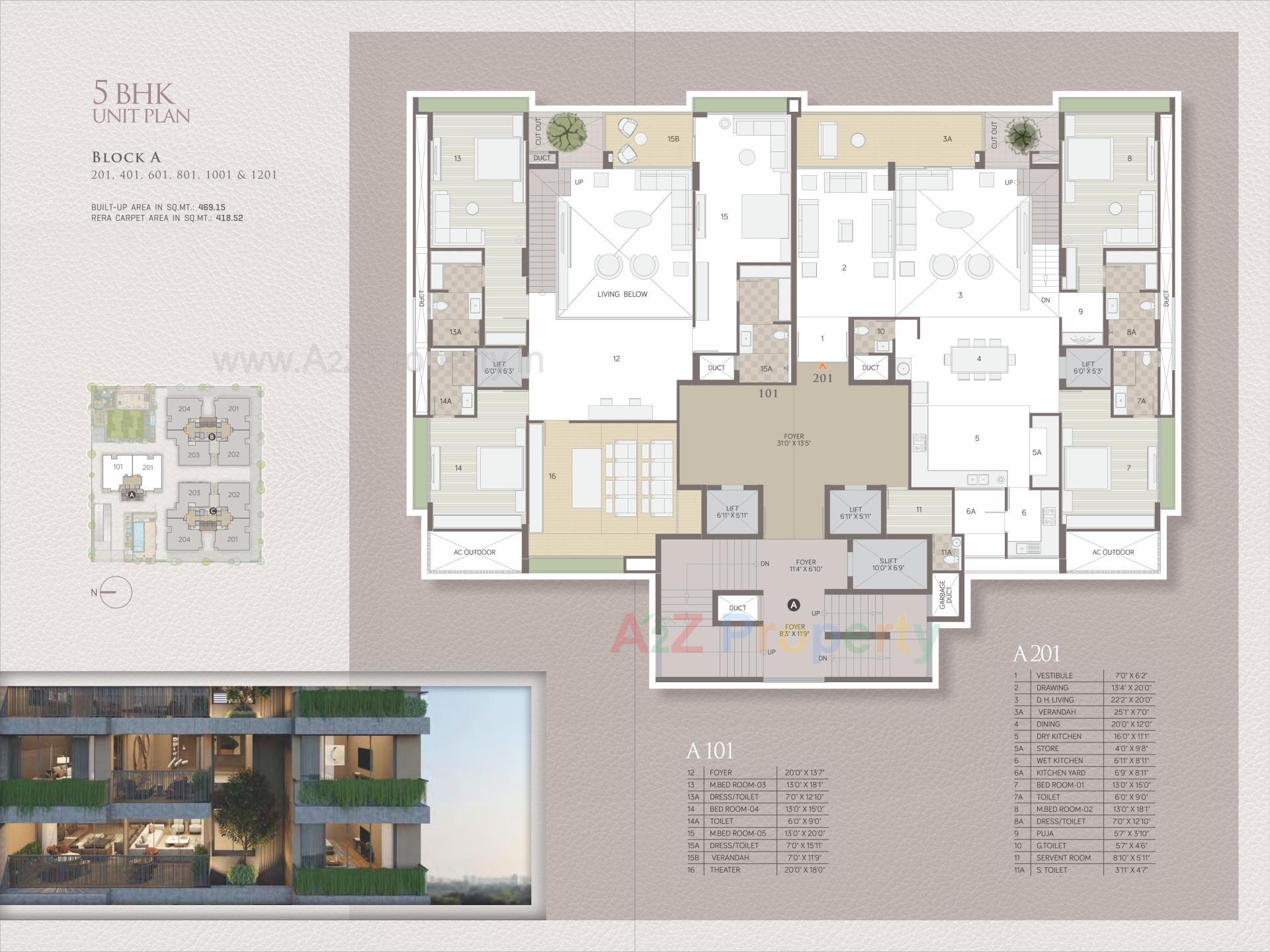 Layout of real estate project The Gold Sky Villa located at Bhadaj, Ahmedabad, Gujarat