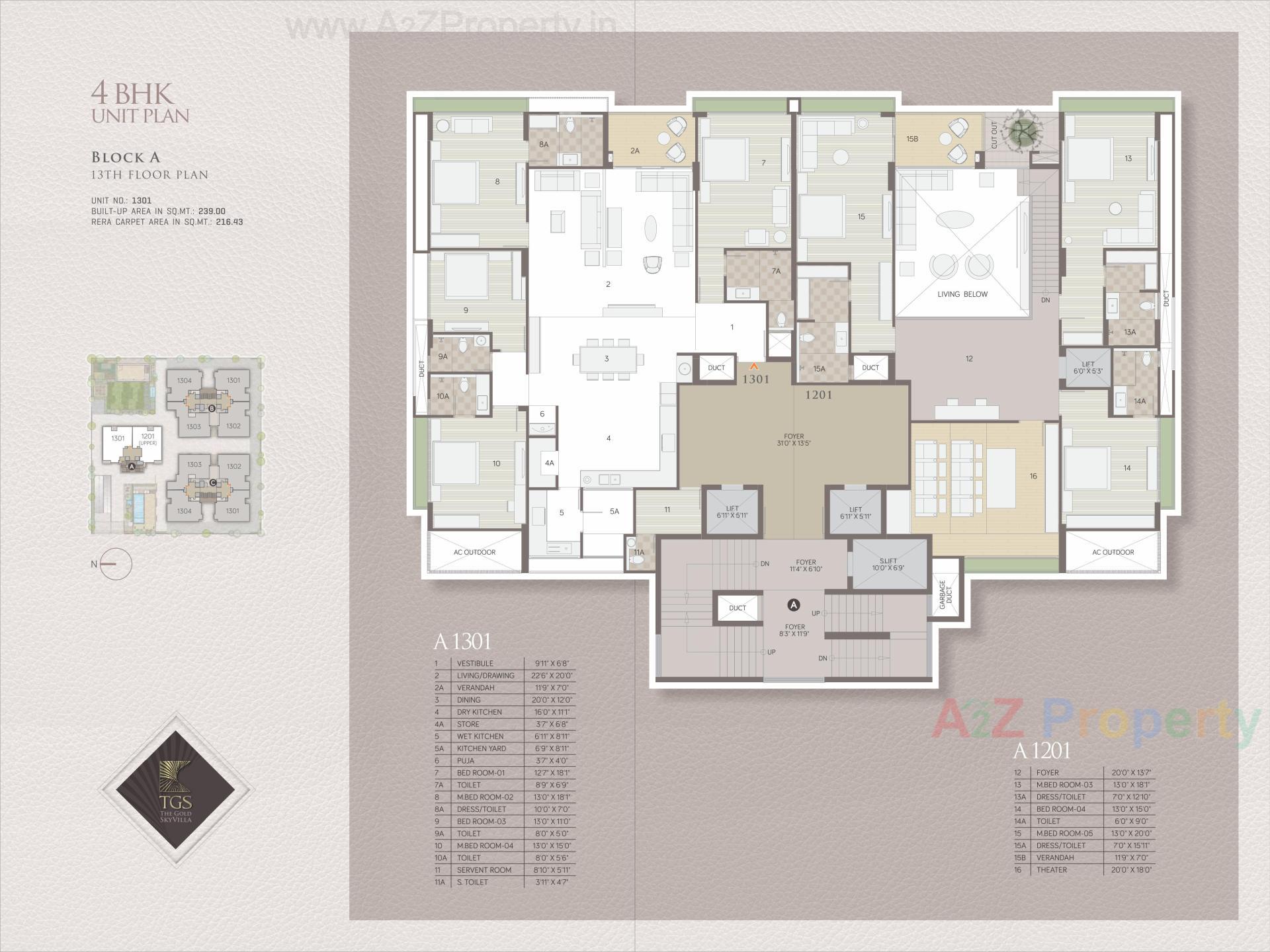 Layout of real estate project The Gold Sky Villa located at Bhadaj, Ahmedabad, Gujarat