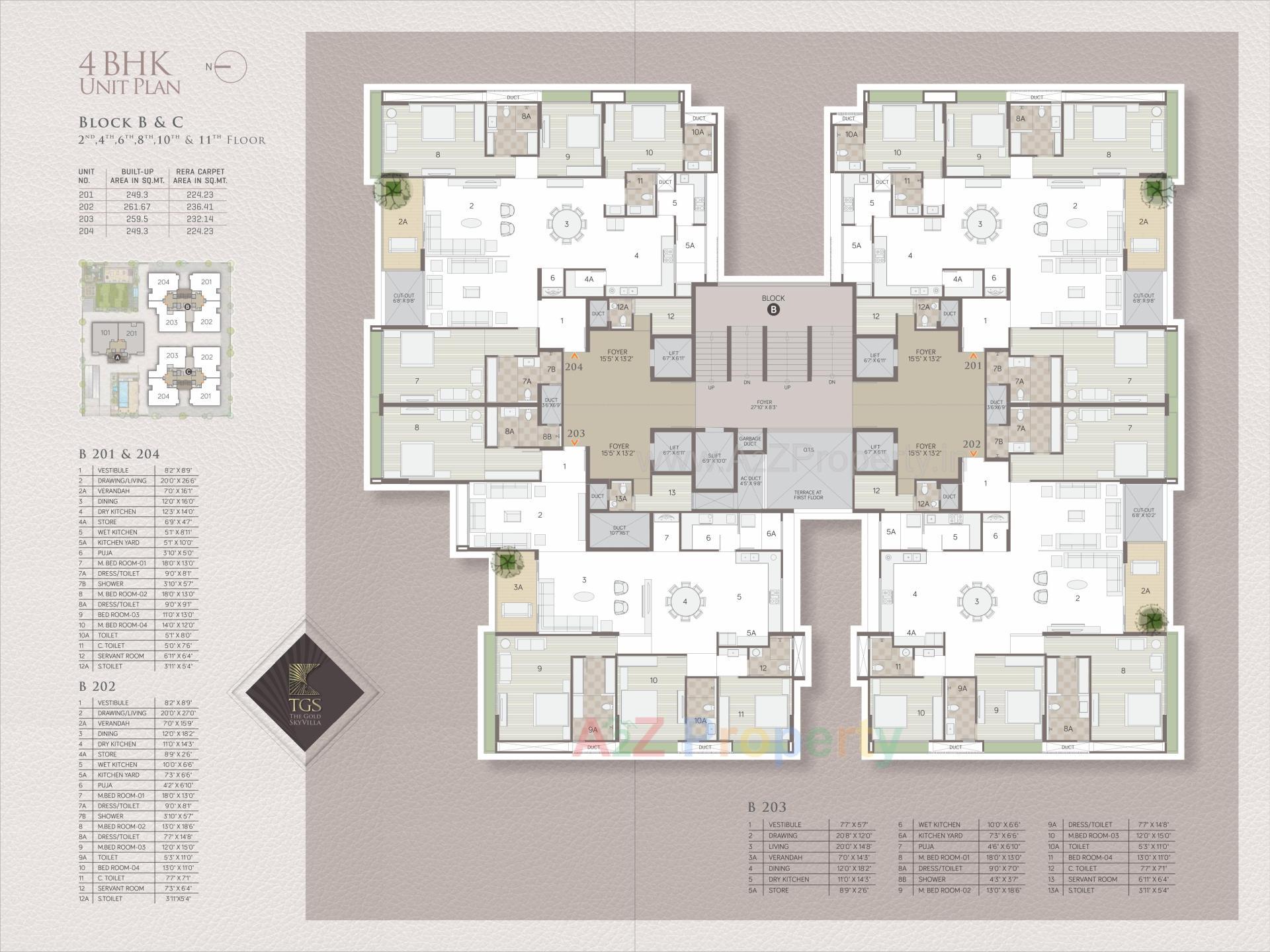 Layout of real estate project The Gold Sky Villa located at Bhadaj, Ahmedabad, Gujarat