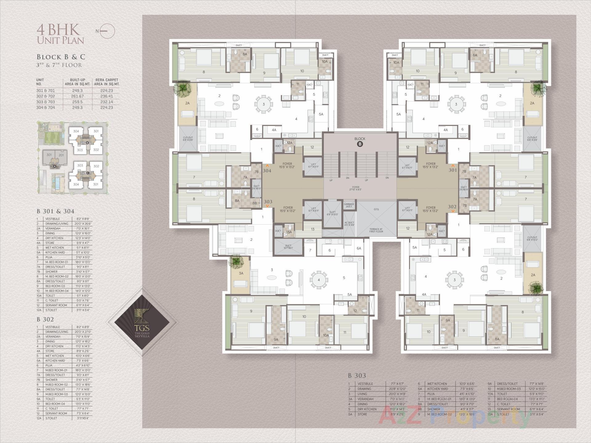 Layout of real estate project The Gold Sky Villa located at Bhadaj, Ahmedabad, Gujarat