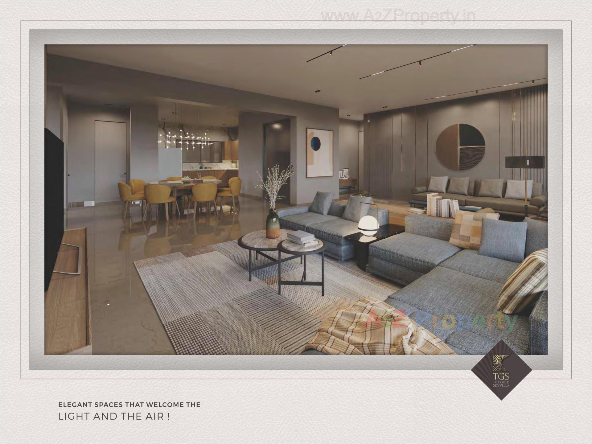 3D Elevation of real estate project The Gold Sky Villa located at Bhadaj, Ahmedabad, Gujarat