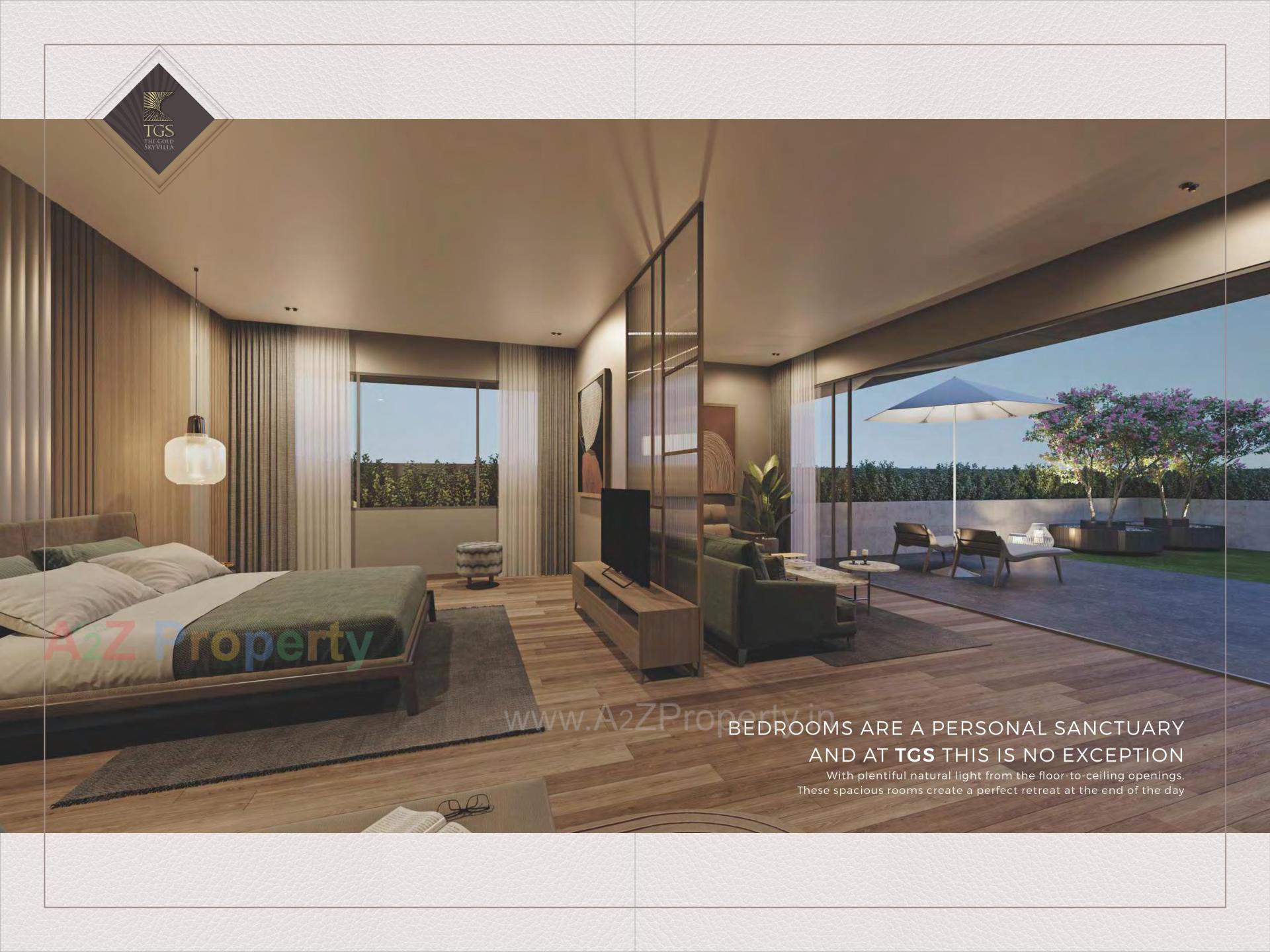 3D Elevation of real estate project The Gold Sky Villa located at Bhadaj, Ahmedabad, Gujarat