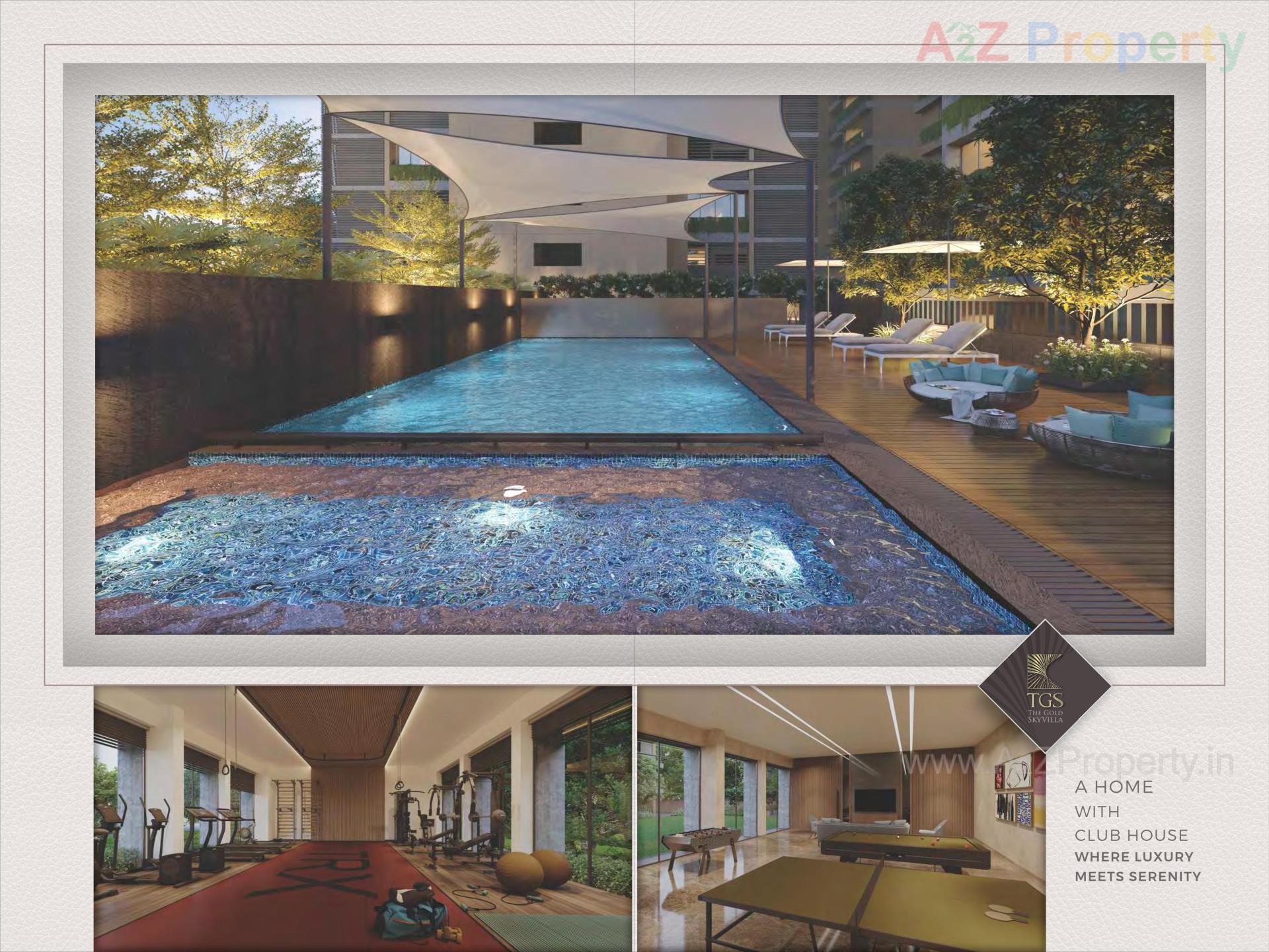 3D Elevation of real estate project The Gold Sky Villa located at Bhadaj, Ahmedabad, Gujarat