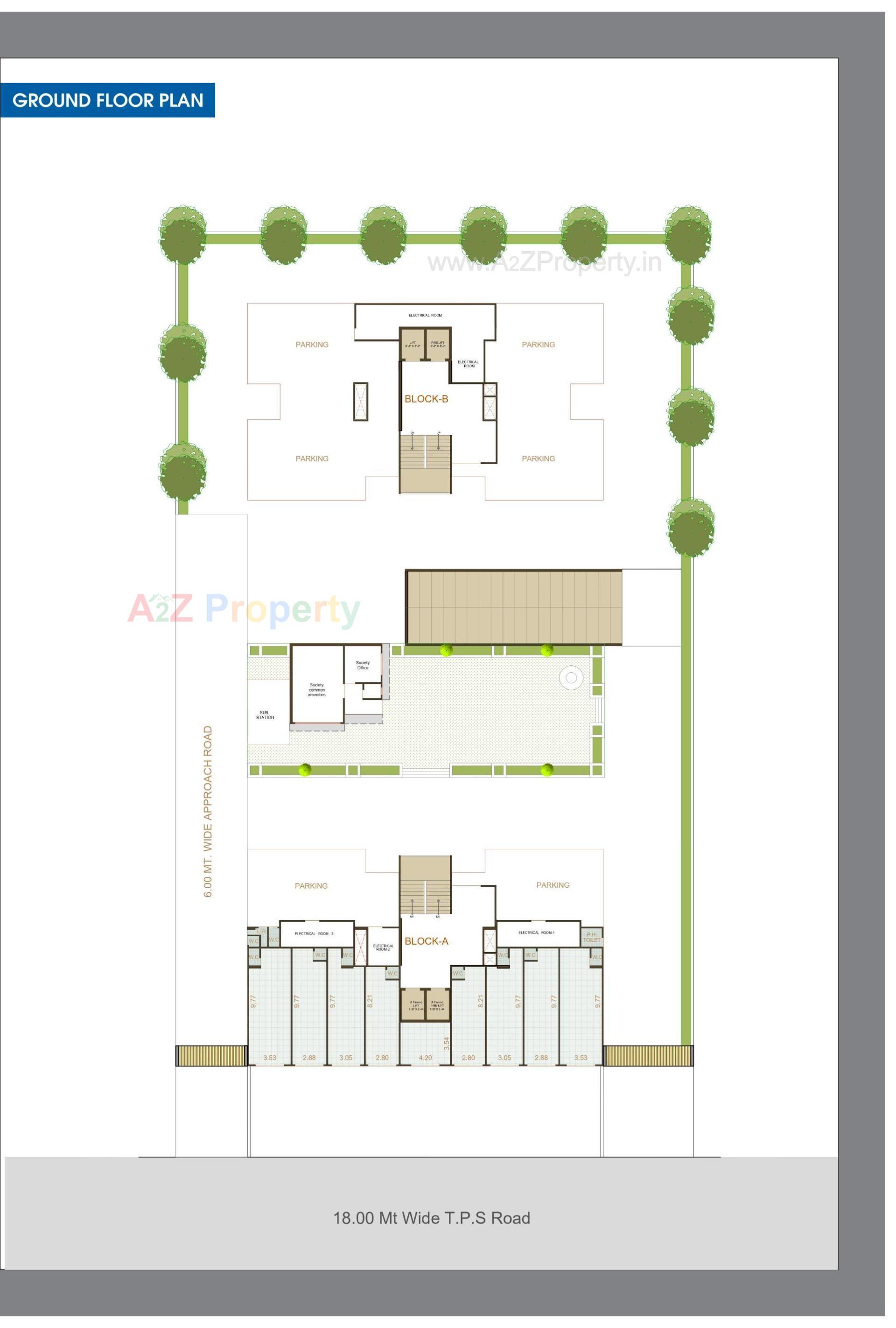 Layout of real estate project The Grand Gokuldham located at Vastral, Ahmedabad, Gujarat