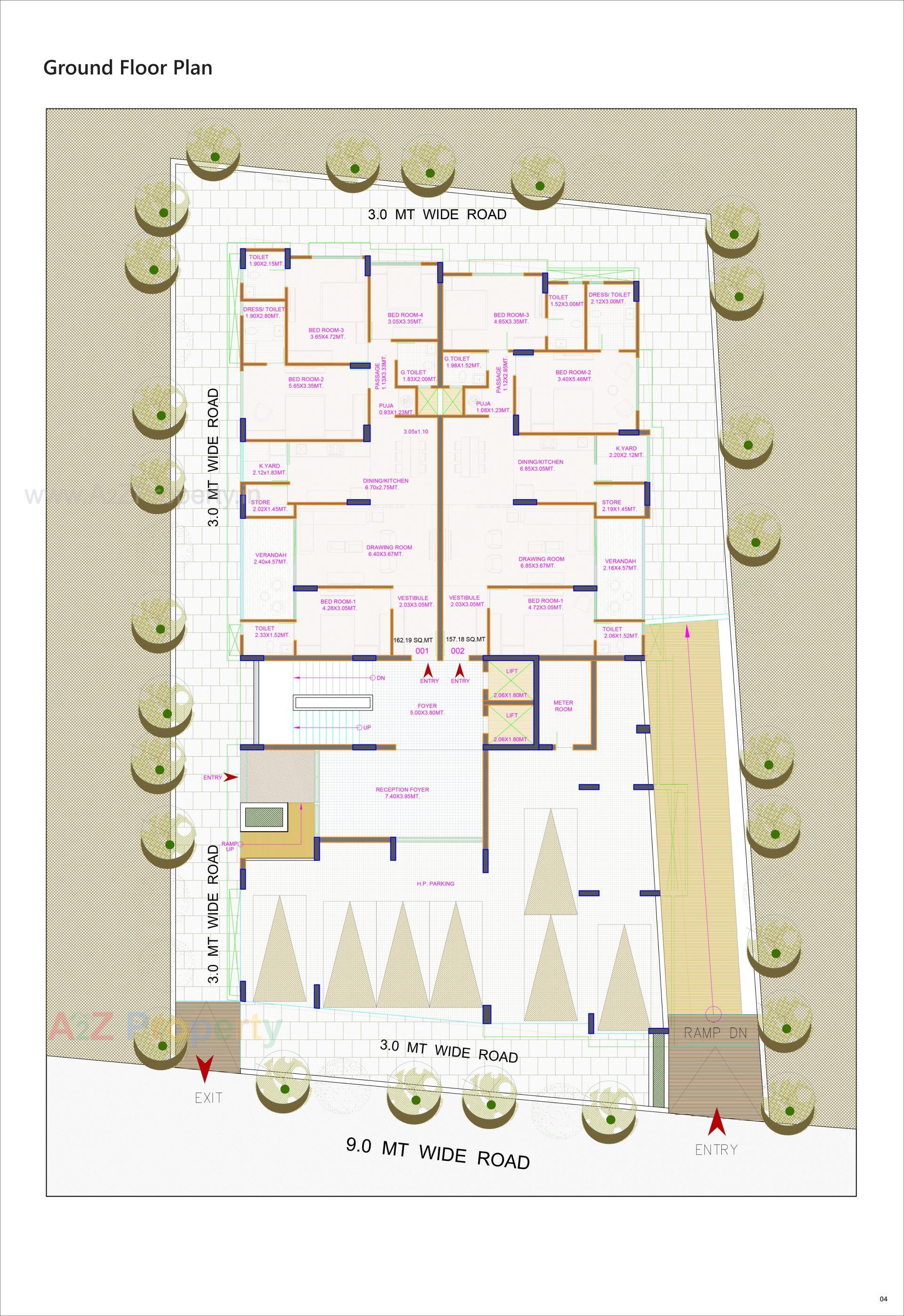 Layout of real estate project The Green Luxuriya located at Chhadavad, Ahmedabad, Gujarat