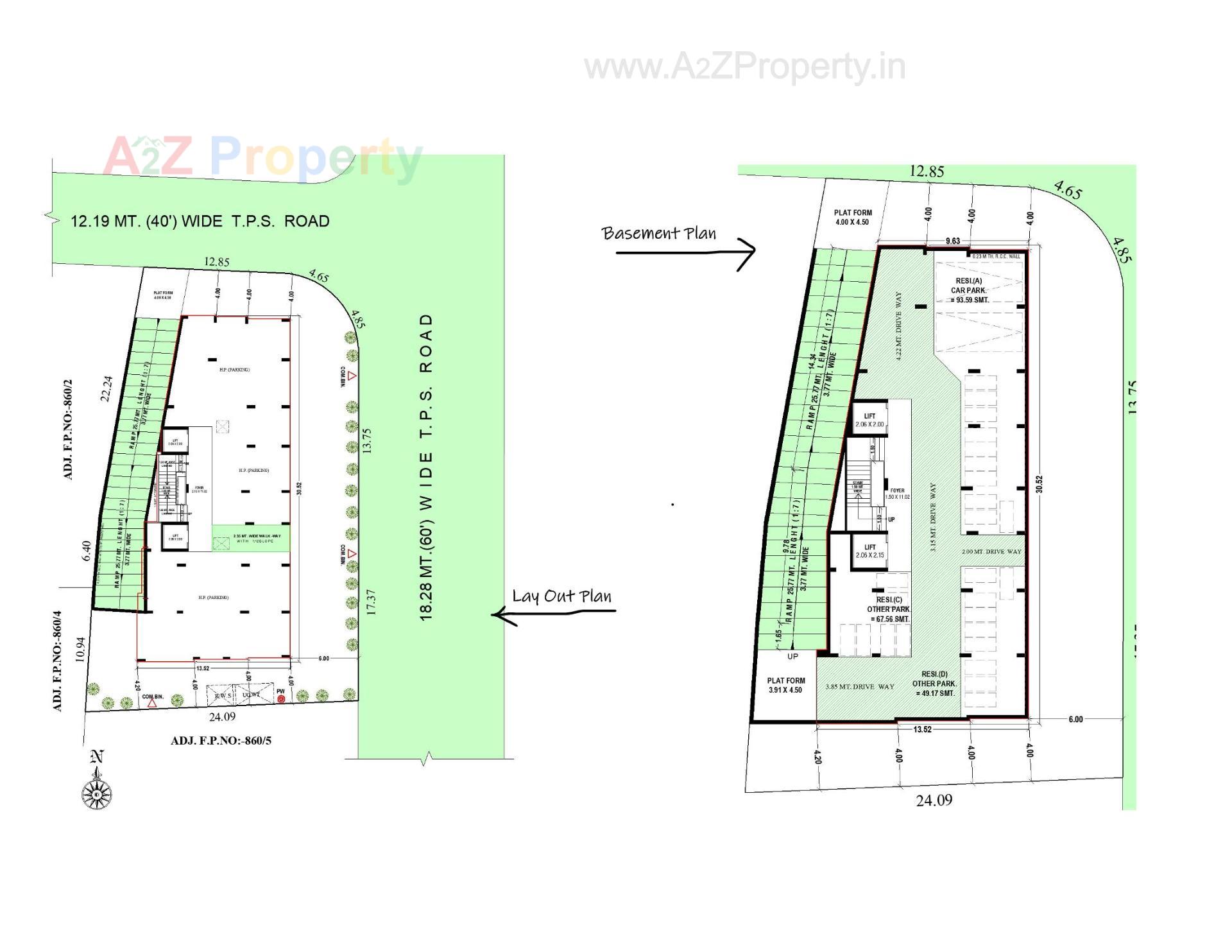 Layout of real estate project The Gujarat National Flats Co Op Hou  Soc Ltd located at Kochrab, Ahmedabad, Gujarat