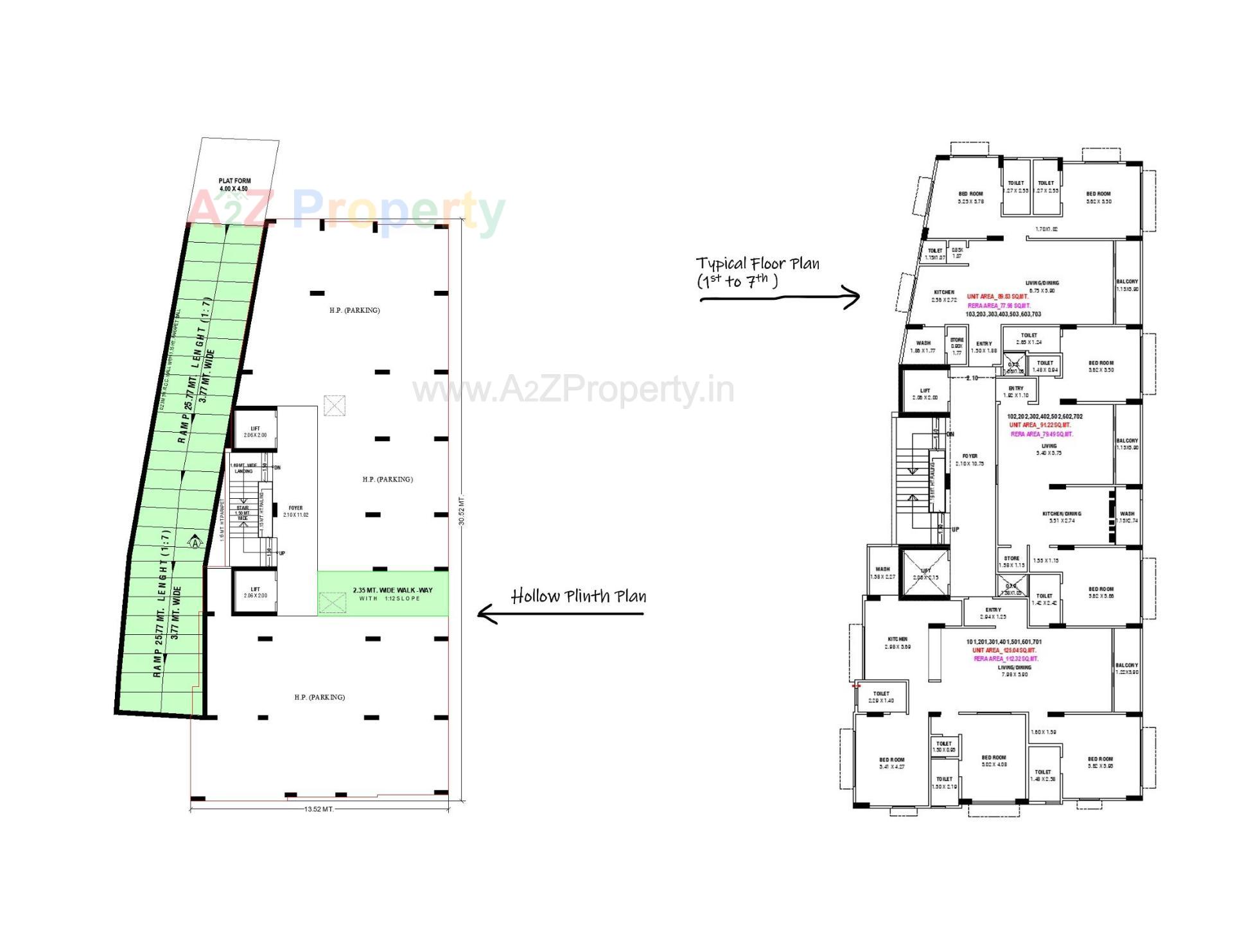 Layout of real estate project The Gujarat National Flats Co Op Hou  Soc Ltd located at Kochrab, Ahmedabad, Gujarat