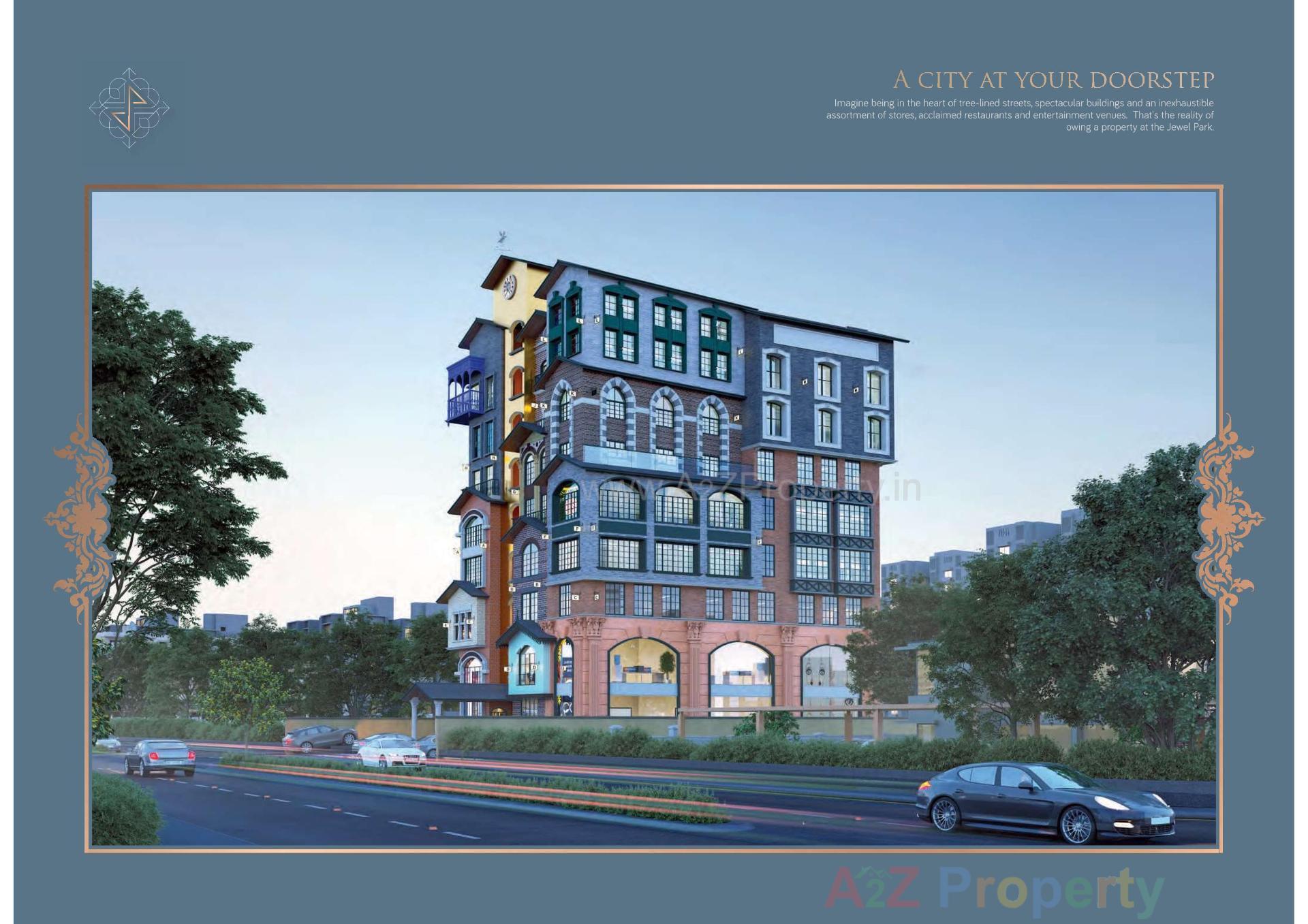 3D Elevation of real estate project The Jewel Park located at Navrangpura, Ahmedabad, Gujarat