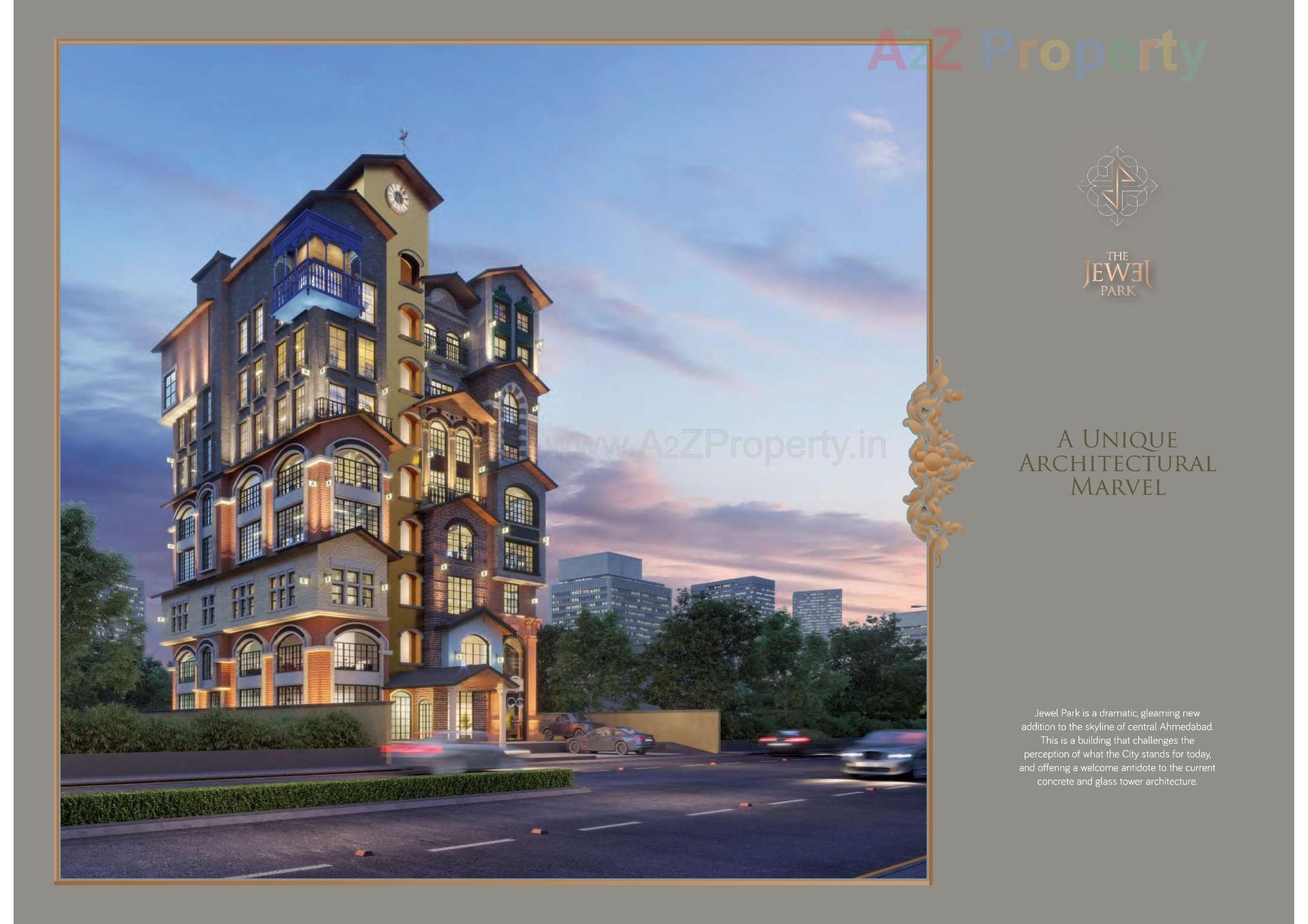 3D Elevation of real estate project The Jewel Park located at Navrangpura, Ahmedabad, Gujarat