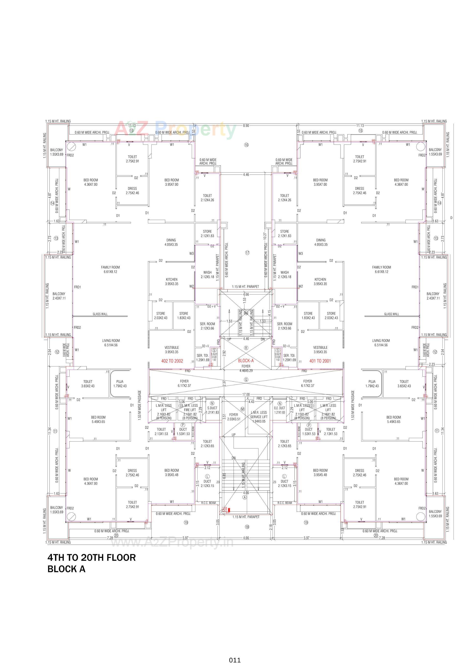 Layout of real estate project The Kimana Towers located at Ambali, Ahmedabad, Gujarat