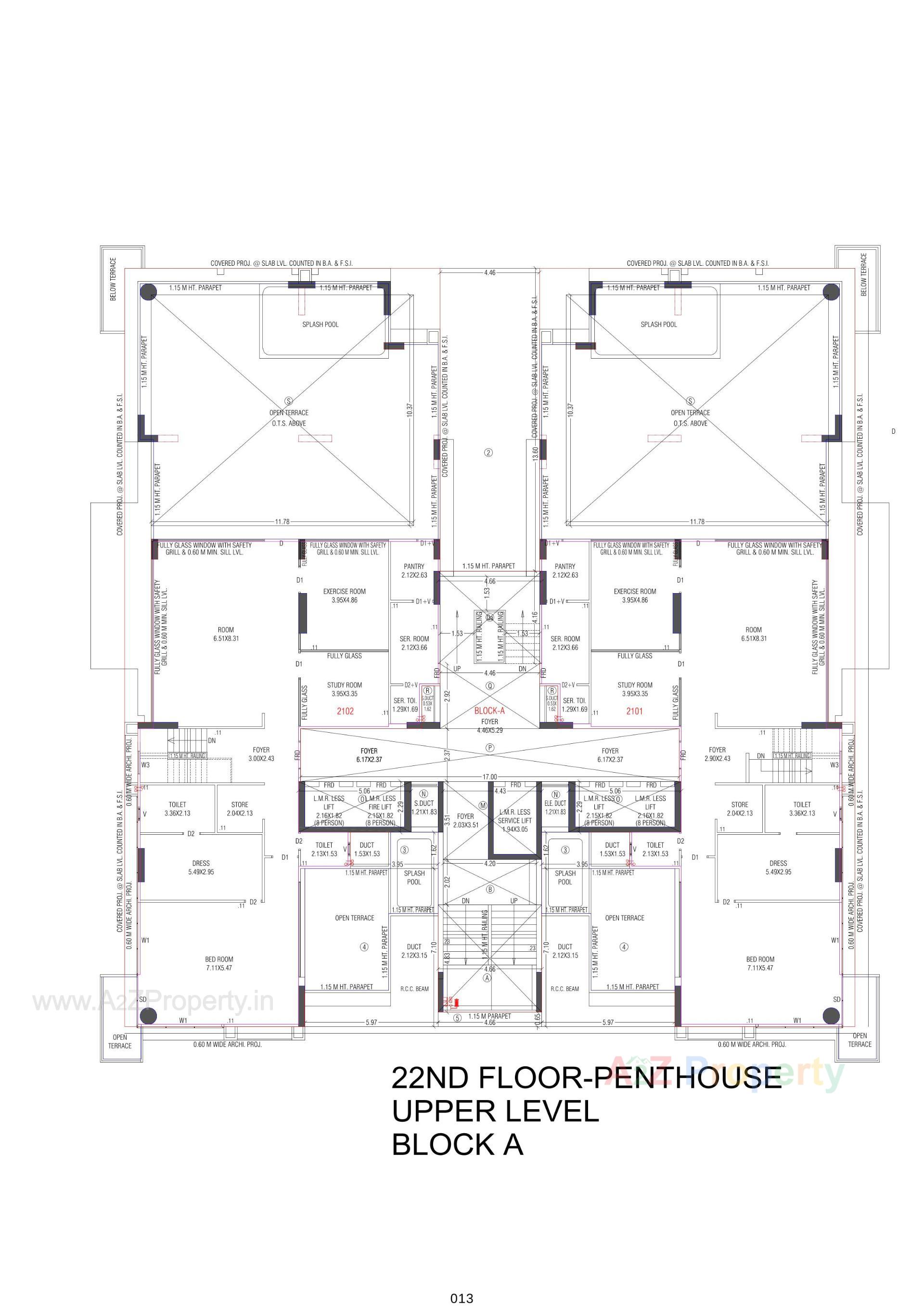 Layout of real estate project The Kimana Towers located at Ambali, Ahmedabad, Gujarat
