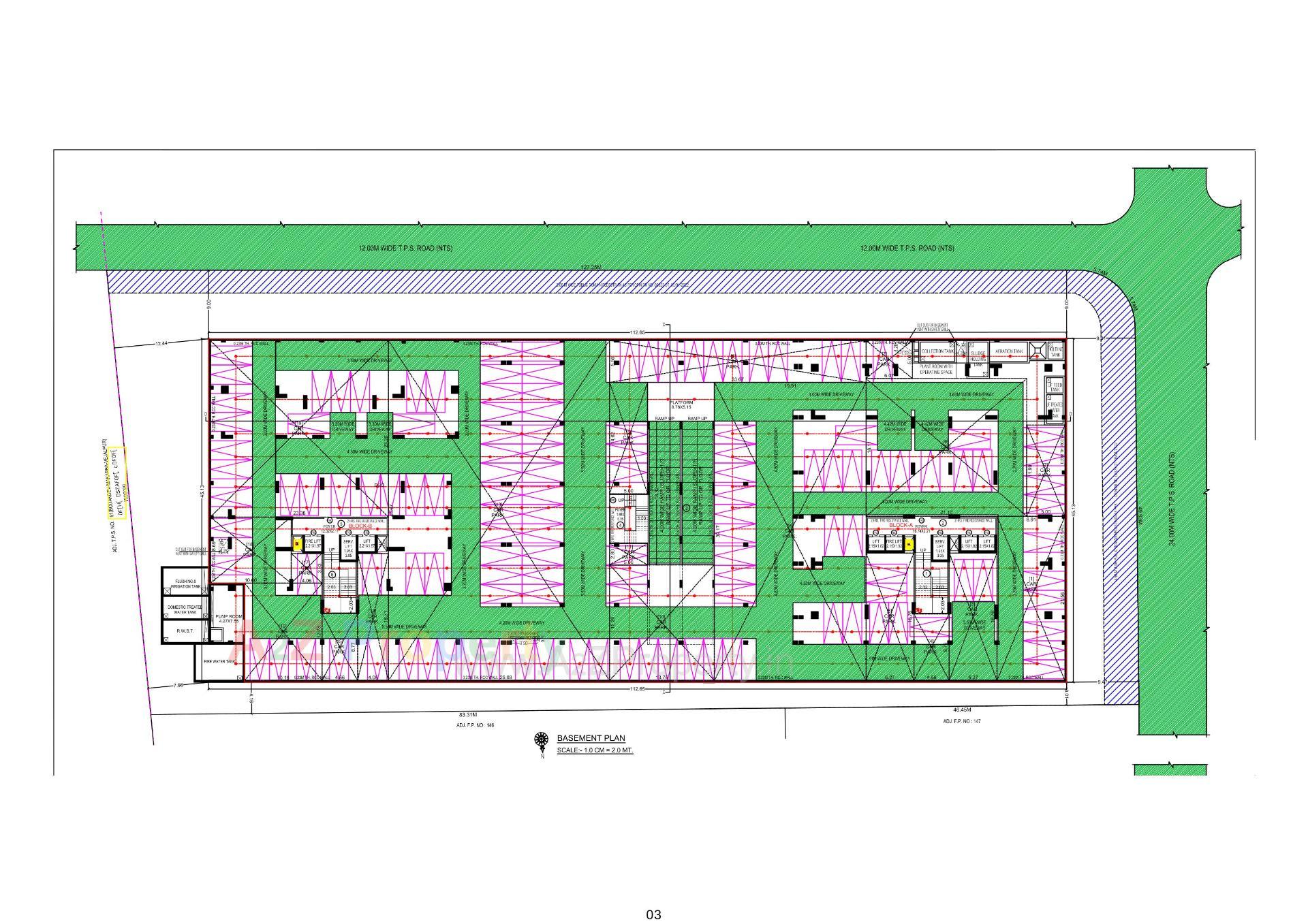 Layout of real estate project The Kimana Towers located at Ambali, Ahmedabad, Gujarat