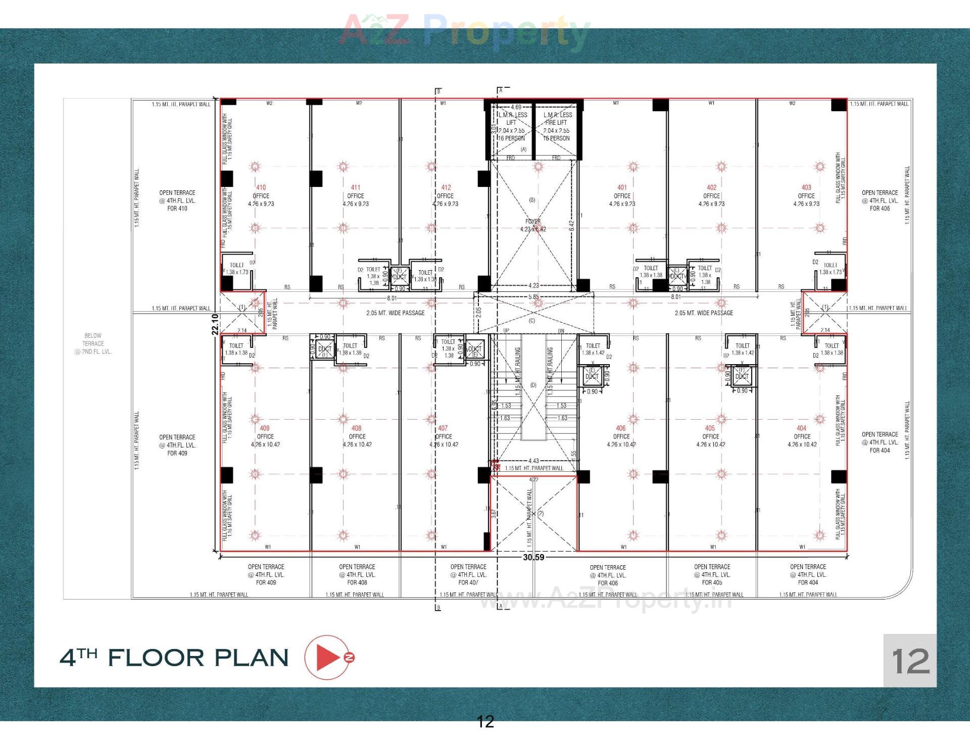 Layout of real estate project The Landmark located at Chandkheda, Ahmedabad, Gujarat
