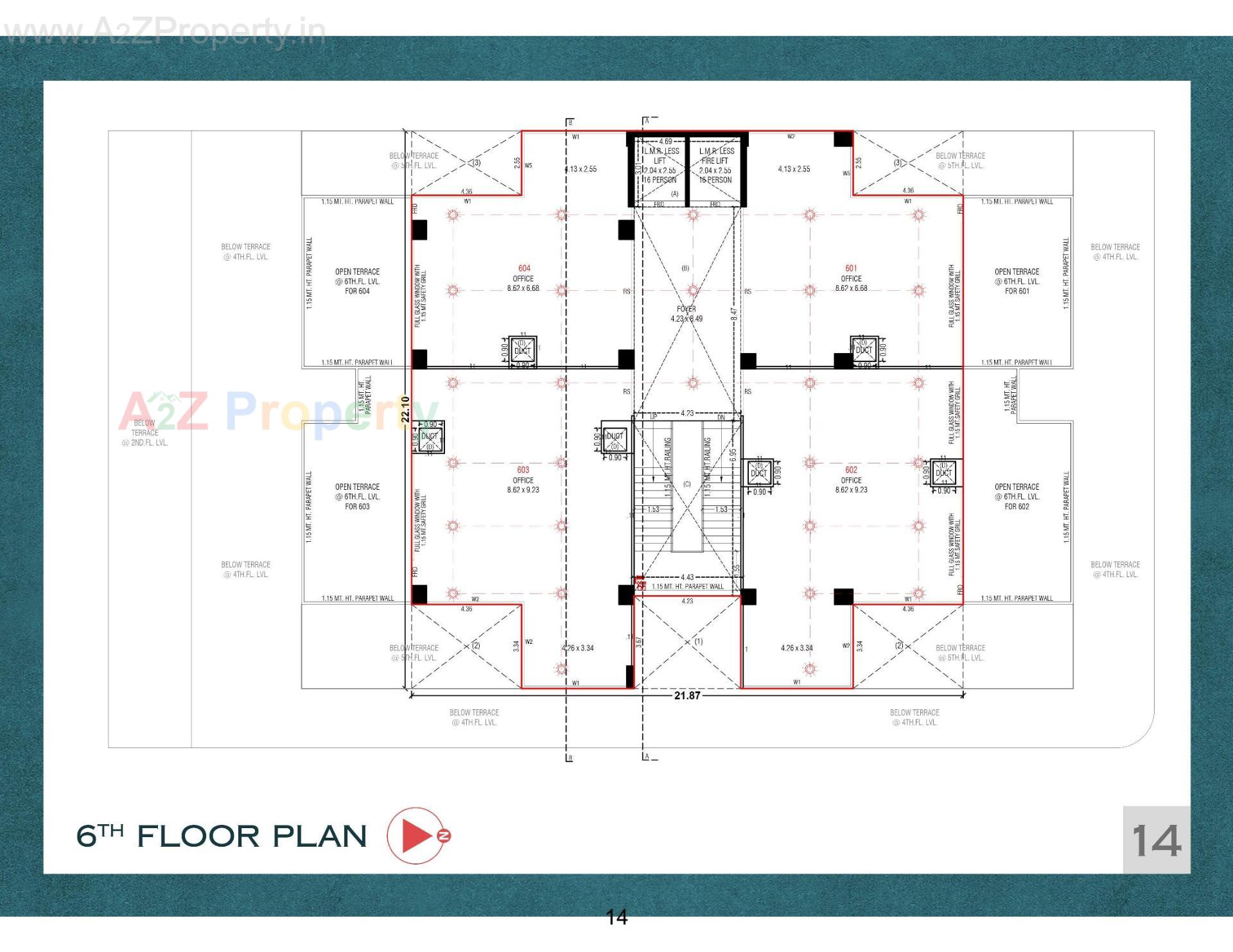 Layout of real estate project The Landmark located at Chandkheda, Ahmedabad, Gujarat