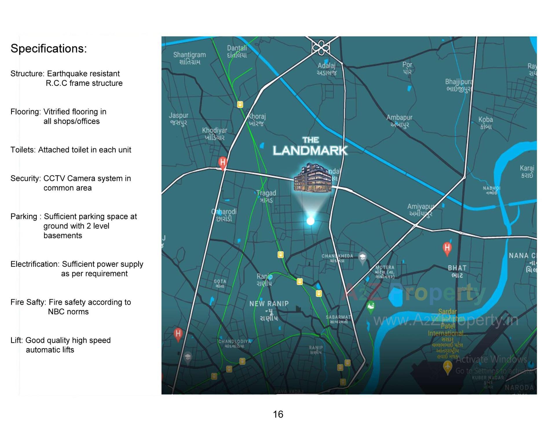  of real estate project The Landmark located at Chandkheda, Ahmedabad, Gujarat