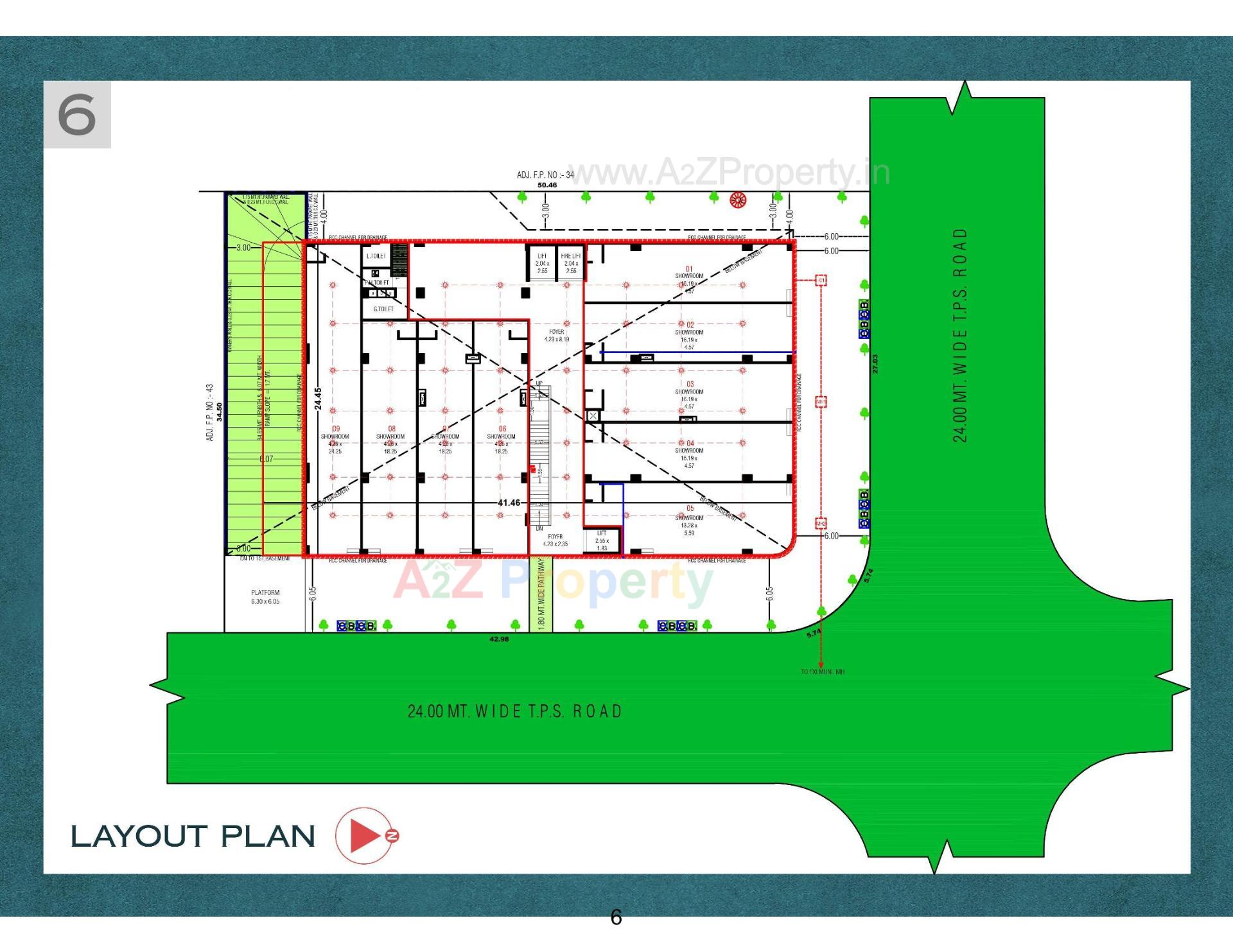 Layout of real estate project The Landmark located at Chandkheda, Ahmedabad, Gujarat